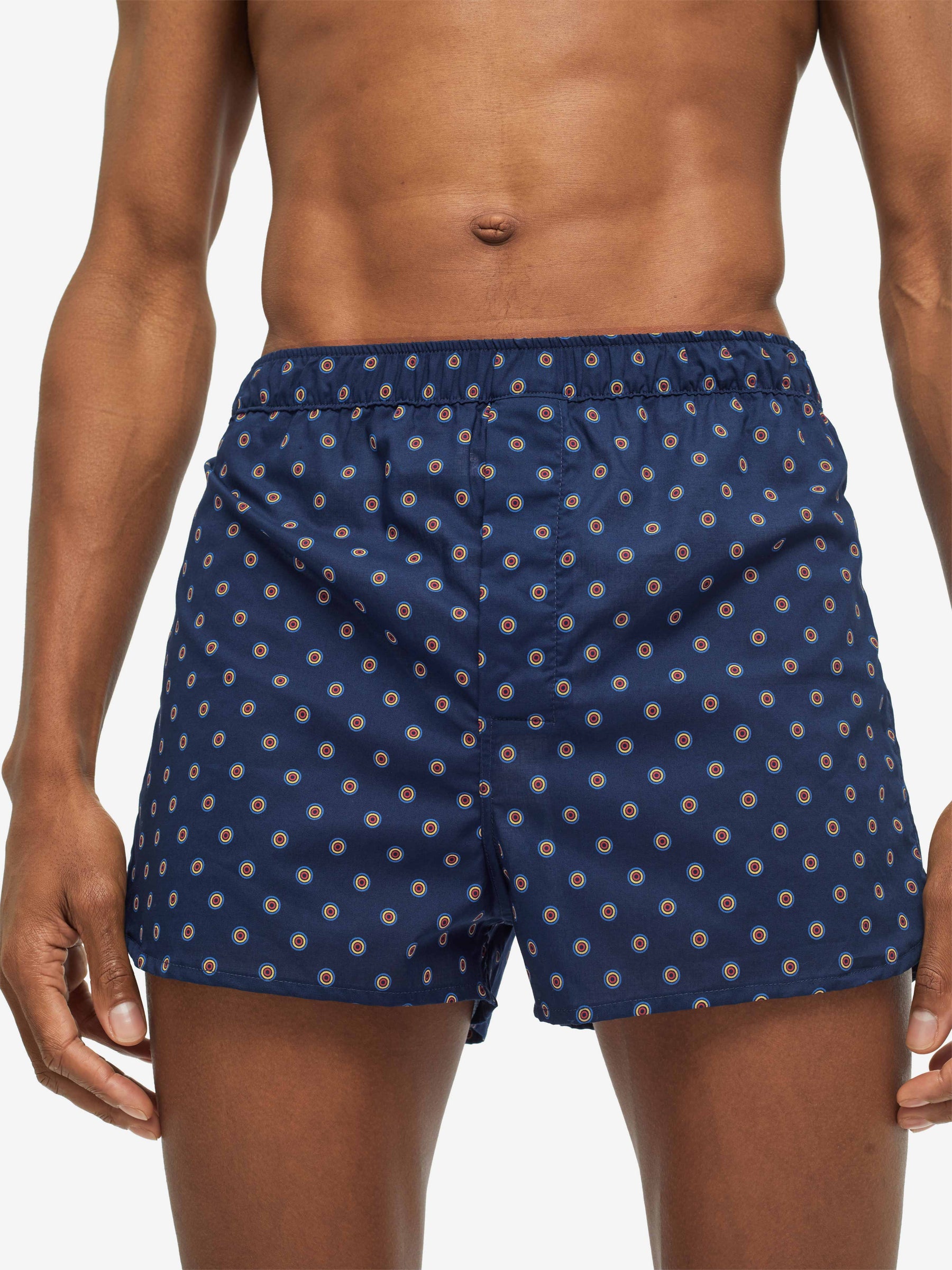Men's Modern Fit Boxers Nelson 90 Cotton Batiste Navy