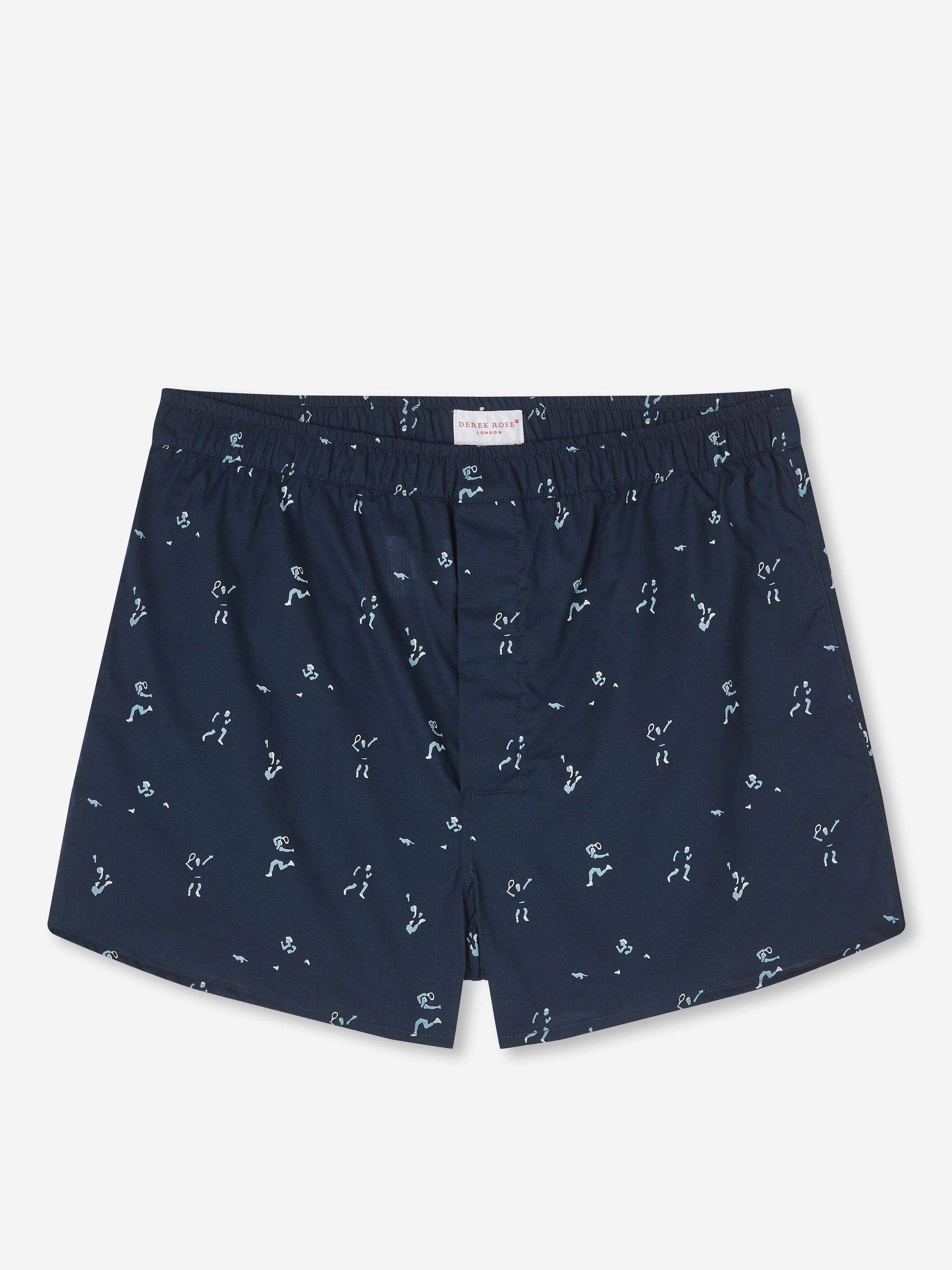 Men's Modern Fit Boxers Nelson 91 Cotton Batiste Navy