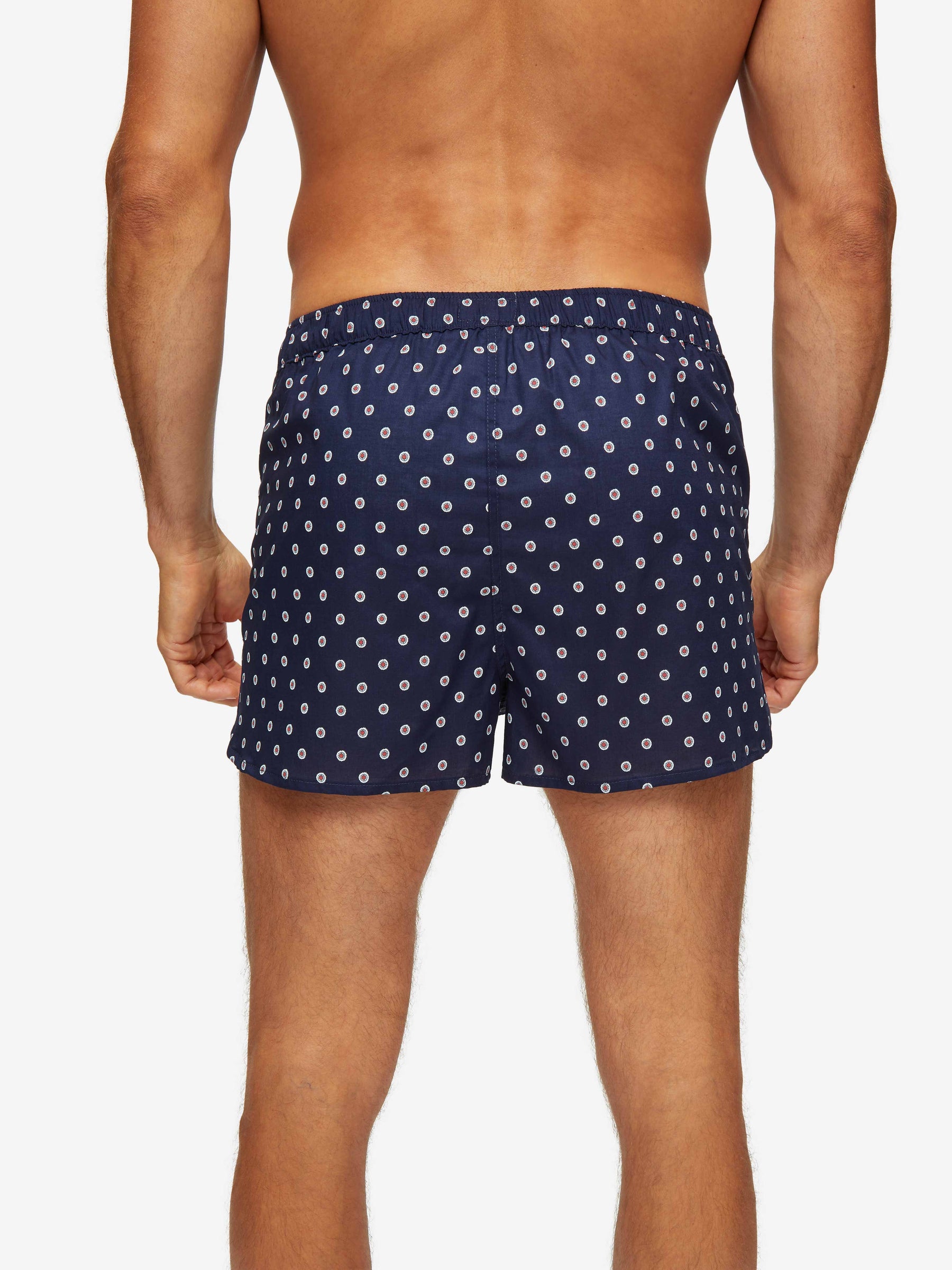 Men's Modern Fit Boxers Nelson 93 Cotton Batiste Navy