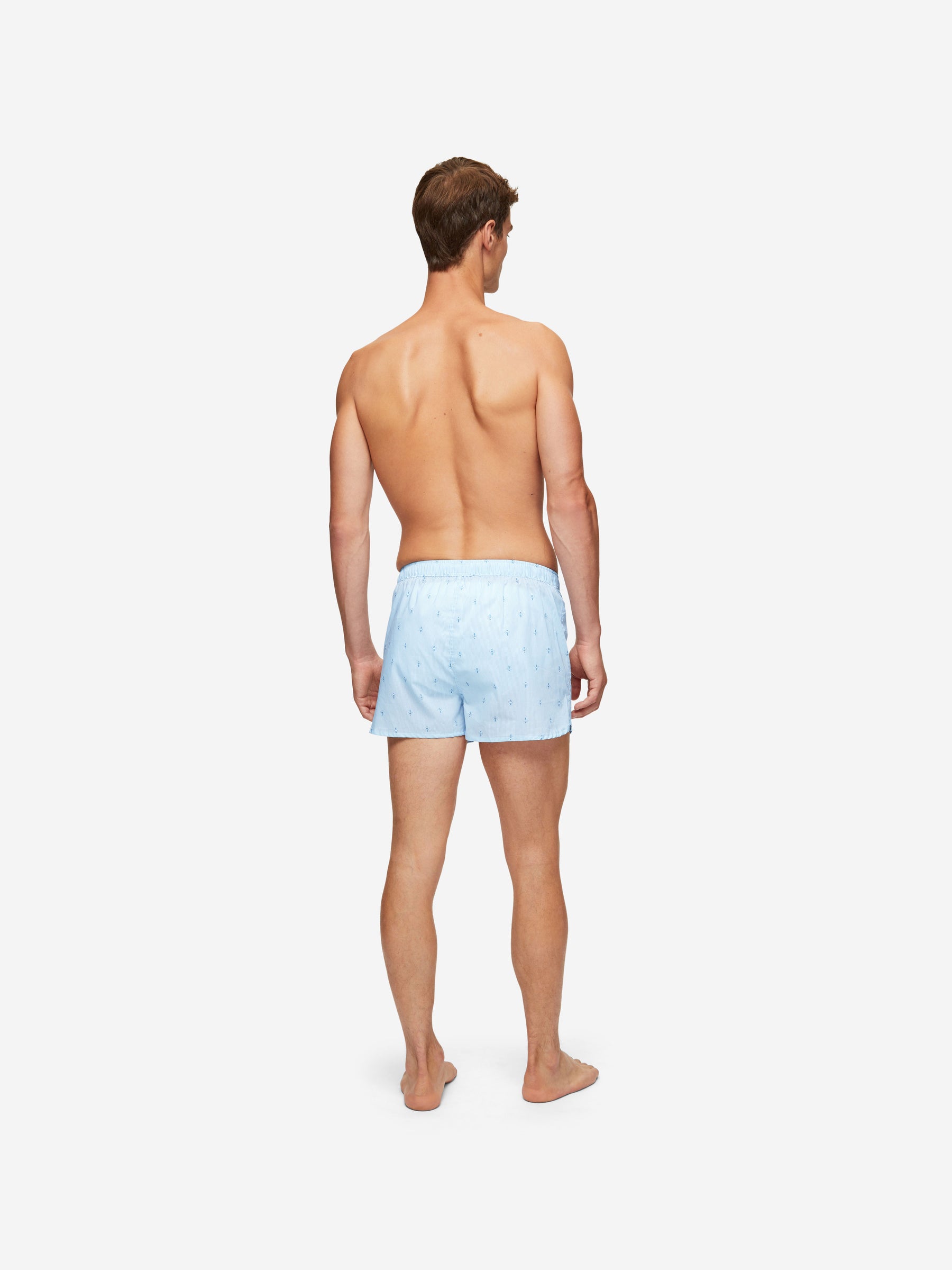 Men's Modern Fit Boxers Nelson 94 Cotton Batiste Blue
