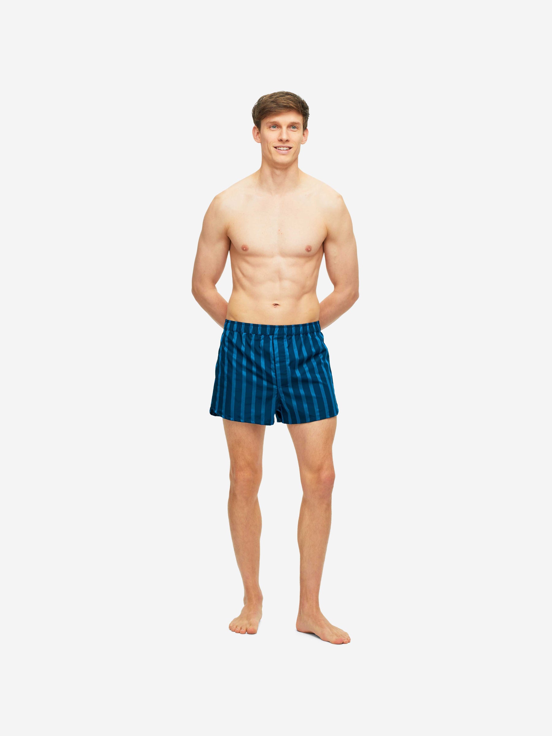 Men's Modern Fit Boxers Royal 218 Cotton Navy