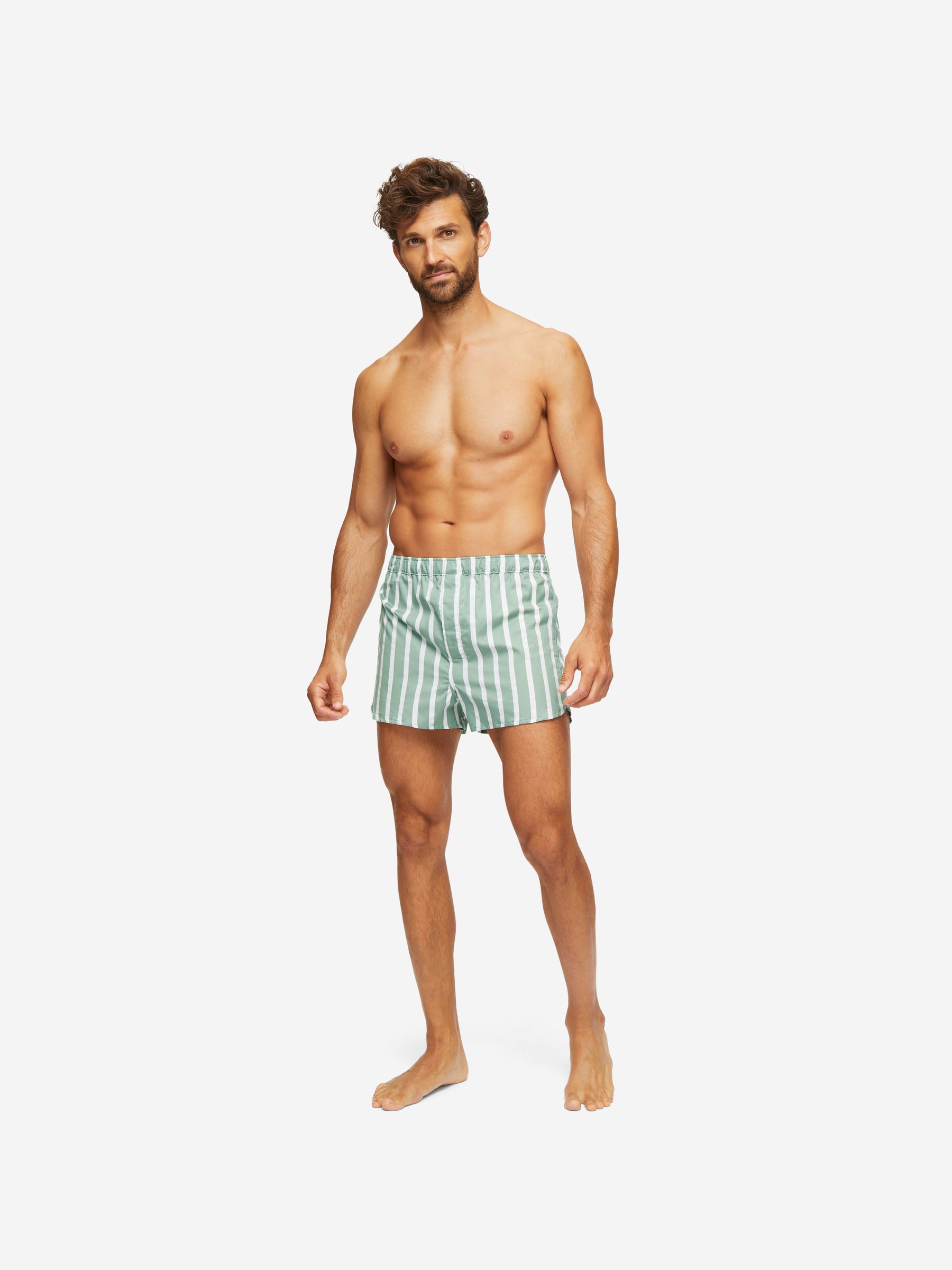 Men's Modern Fit Boxers Royal 219 Cotton Green