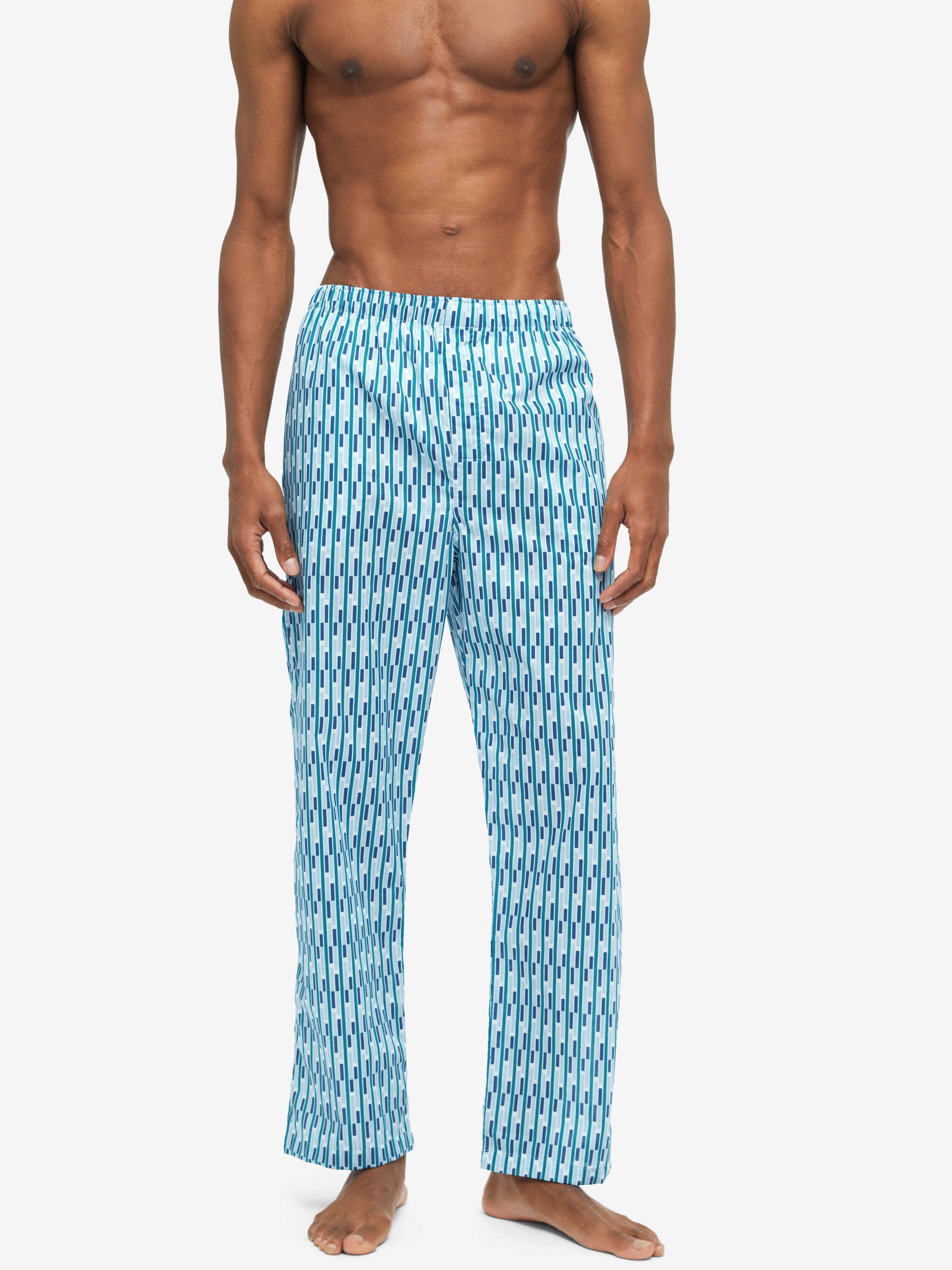Men's Modern Fit Pyjamas Ledbury 53 Cotton Batiste Multi