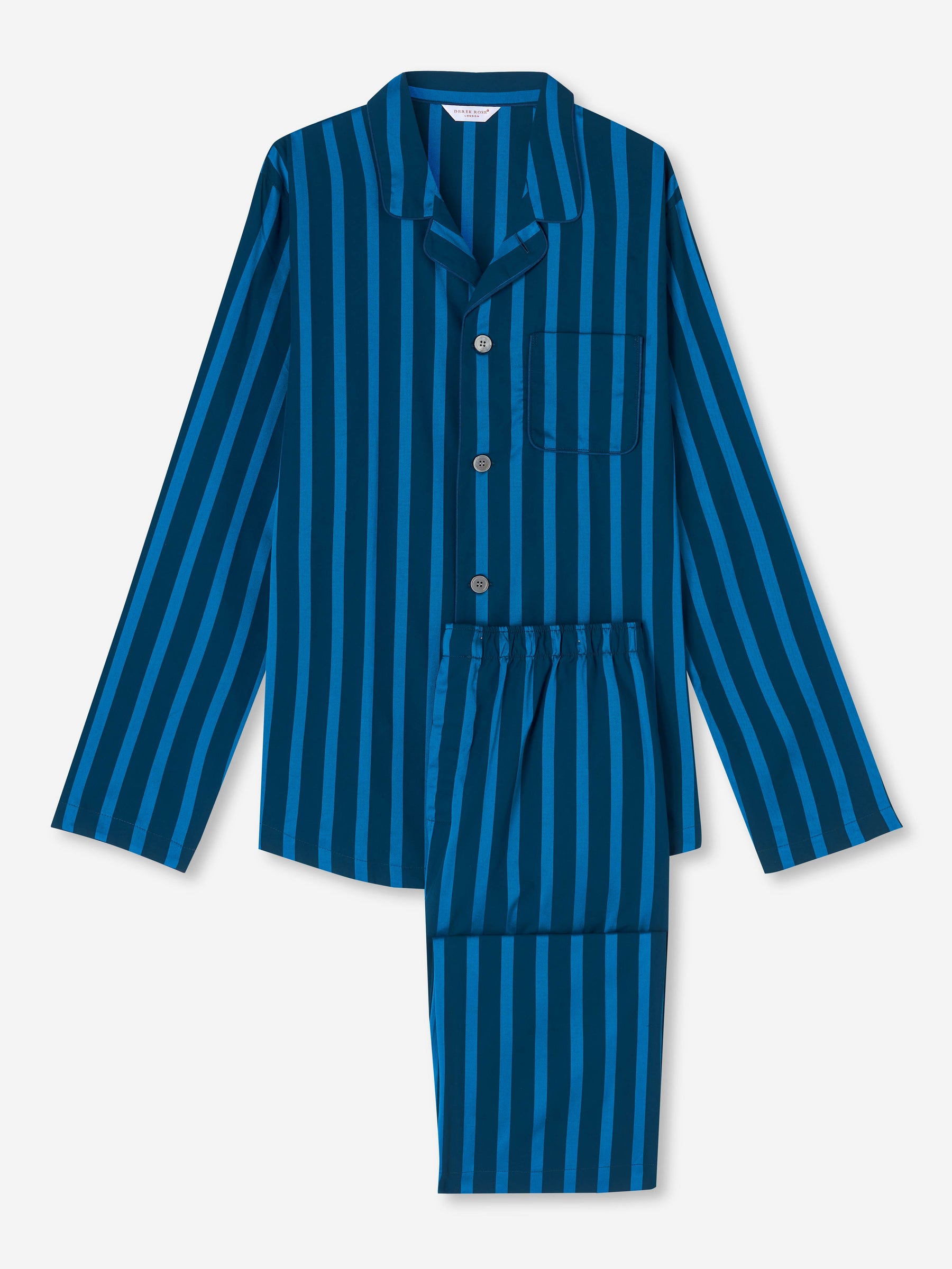 Men's Modern Fit Pyjamas Royal 218 Cotton Navy