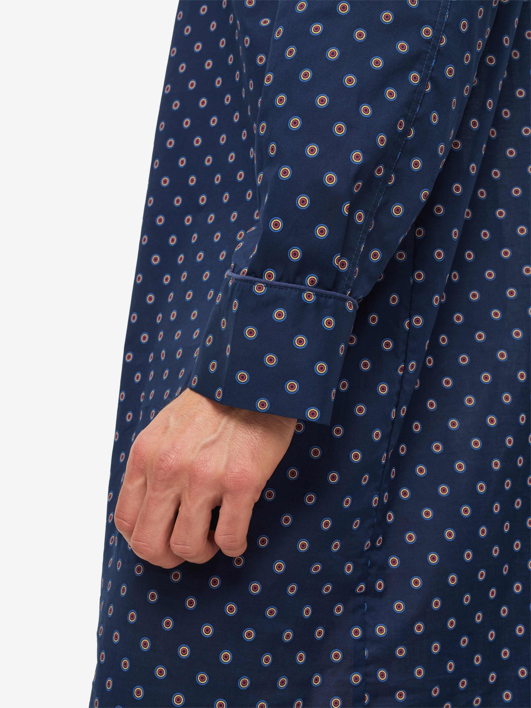 Men's Nightshirt Nelson 90 Cotton Batiste Navy
