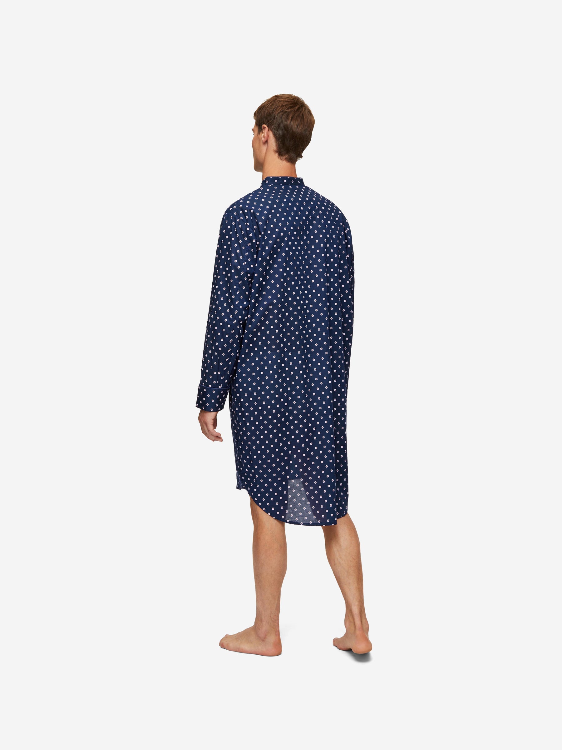 Men's Nightshirt Nelson 93 Cotton Batiste Navy