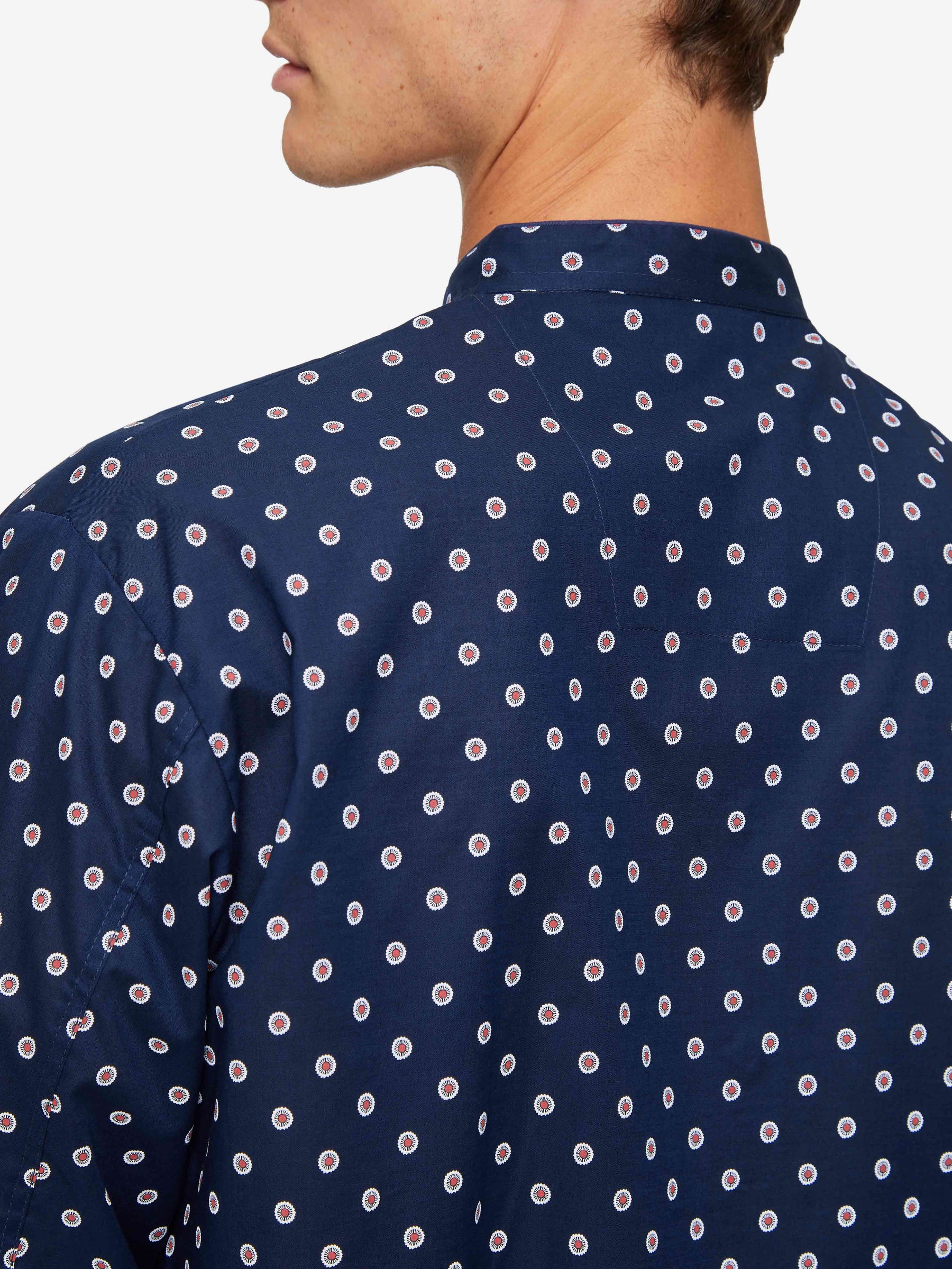 Men's Nightshirt Nelson 93 Cotton Batiste Navy
