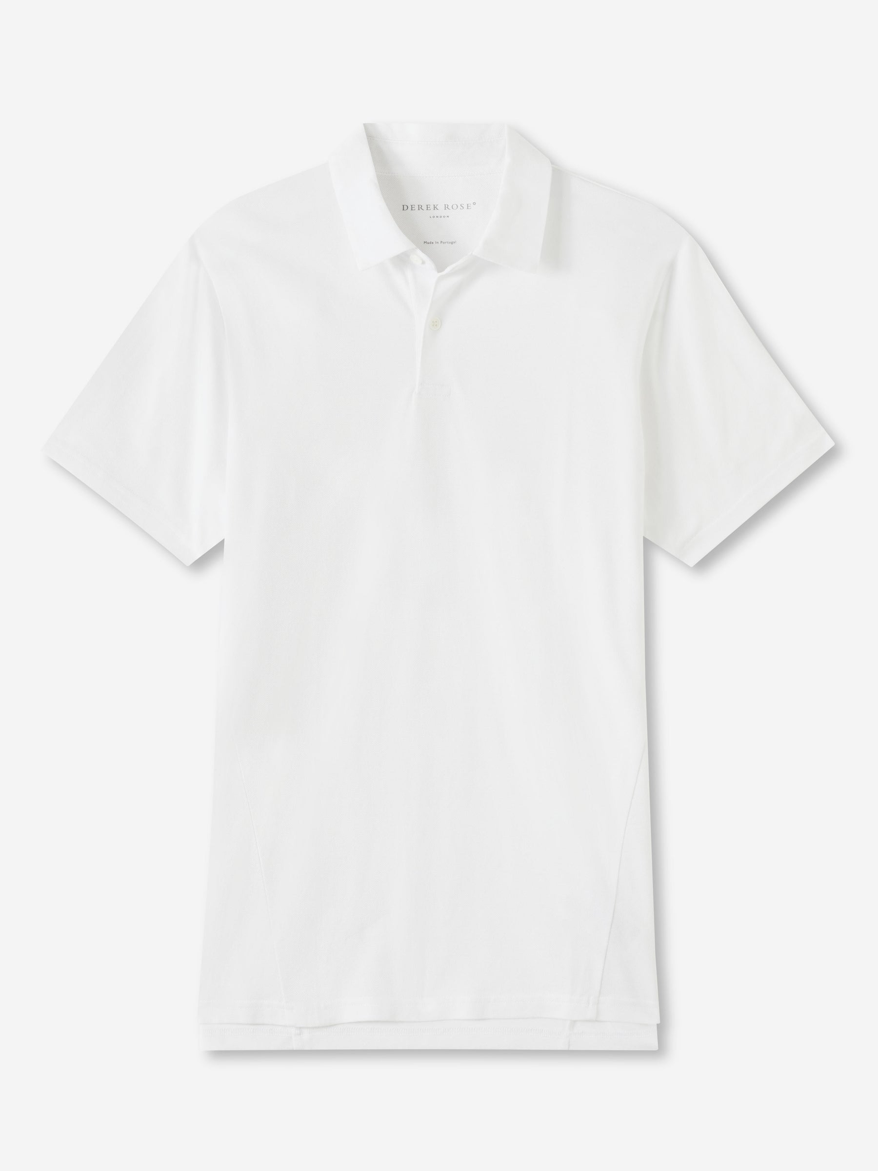 Men's Polo Shirt Ramsay Pique Cotton Tencel White