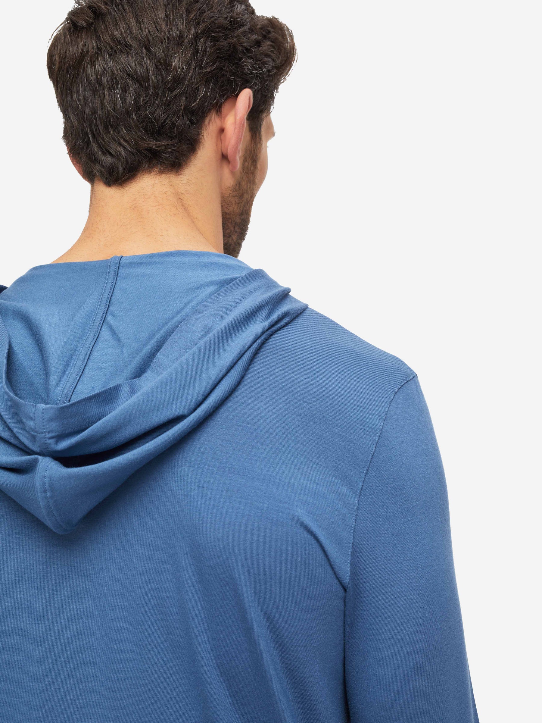 Men's Pullover Hoodie Basel Micro Modal Stretch Storm Blue