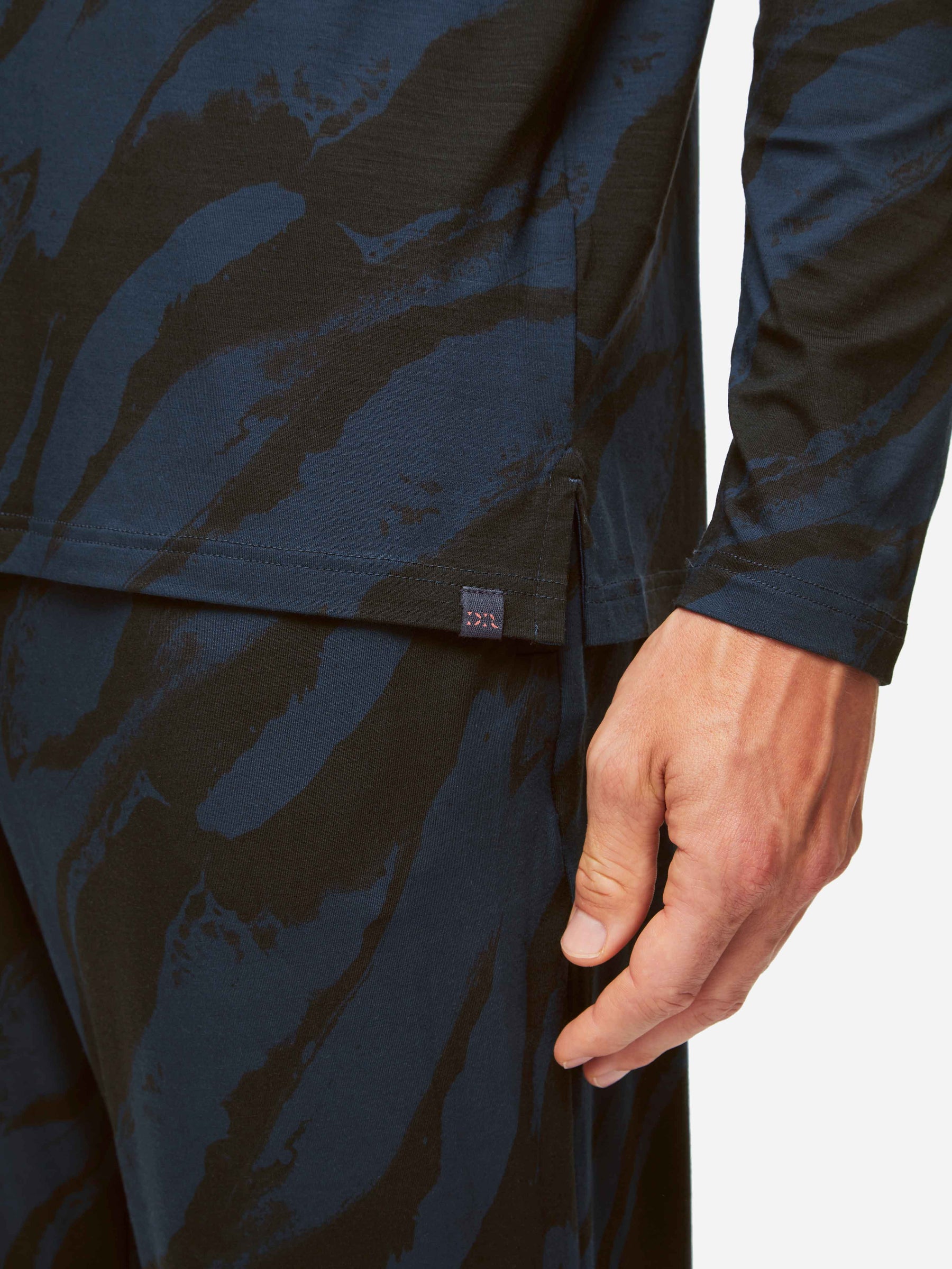 Men's Pullover Hoodie London 8 Micro Modal Navy