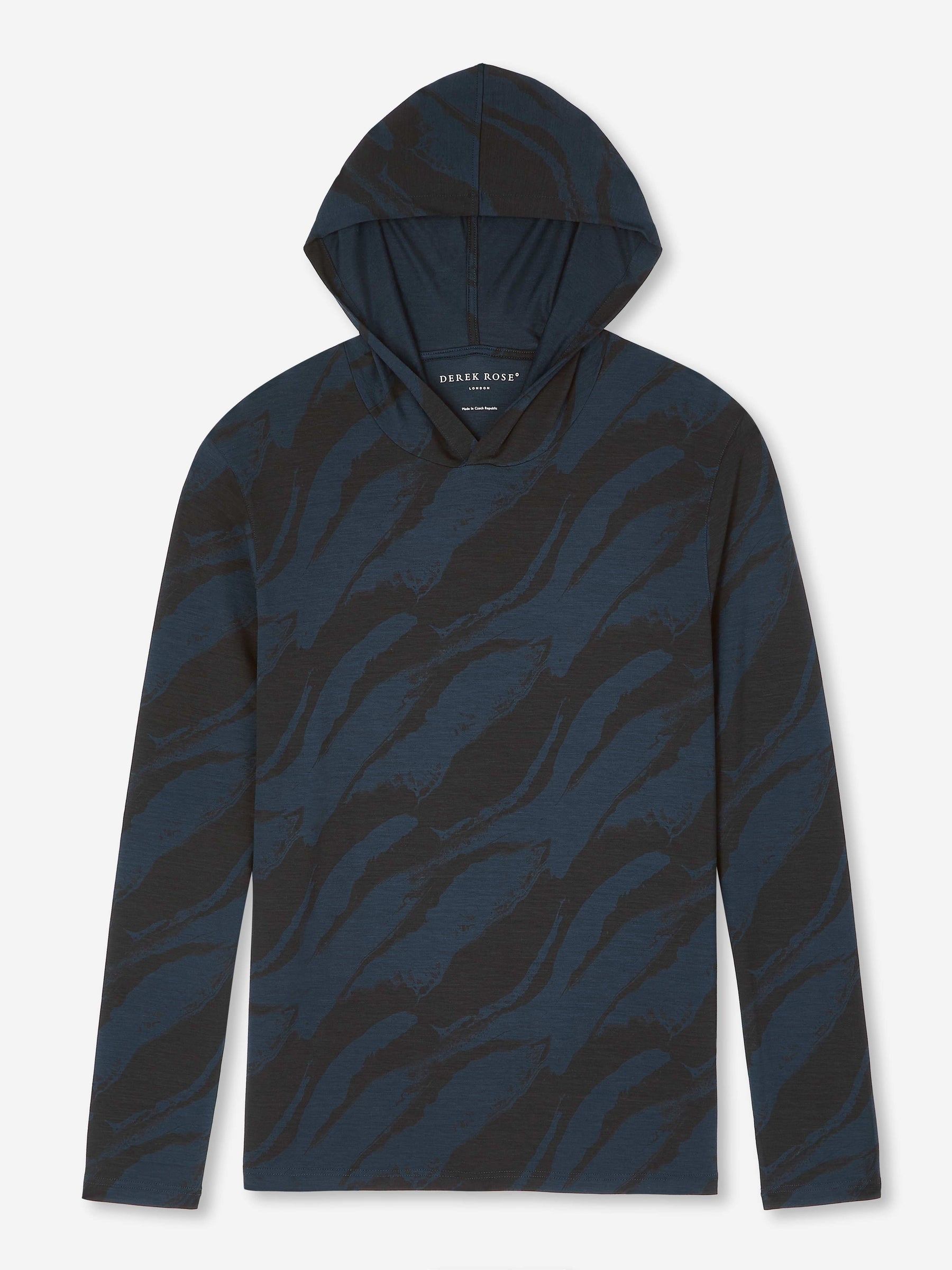 Men's Pullover Hoodie London 8 Micro Modal Navy