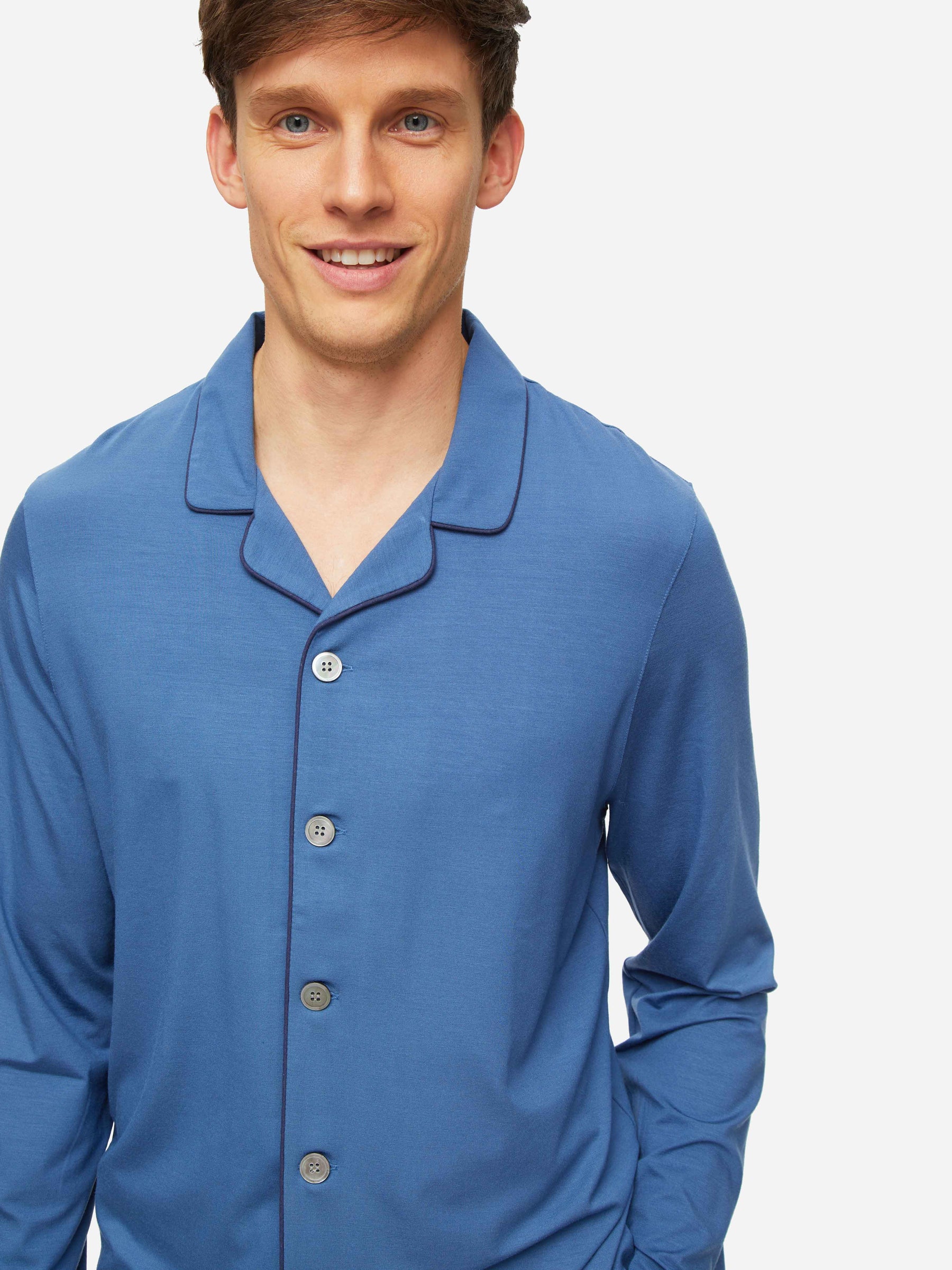 Men's Pyjamas Basel Micro Modal Stretch Storm Blue