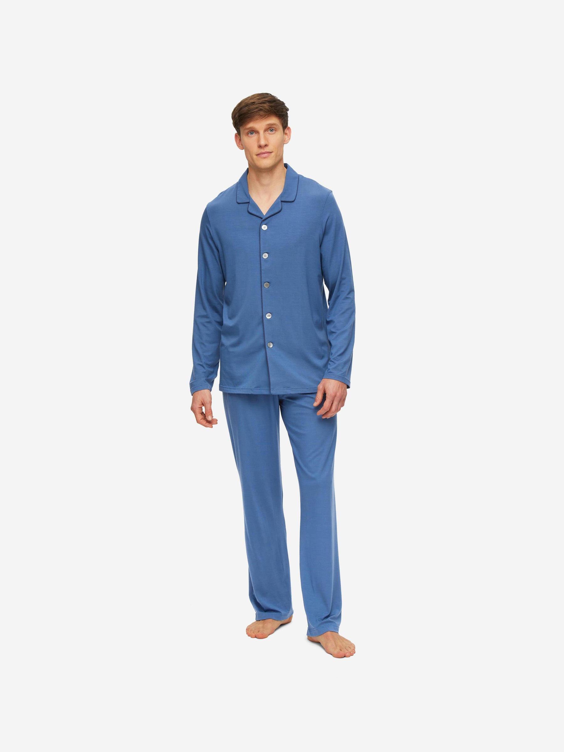 Men's Pyjamas Basel Micro Modal Stretch Storm Blue