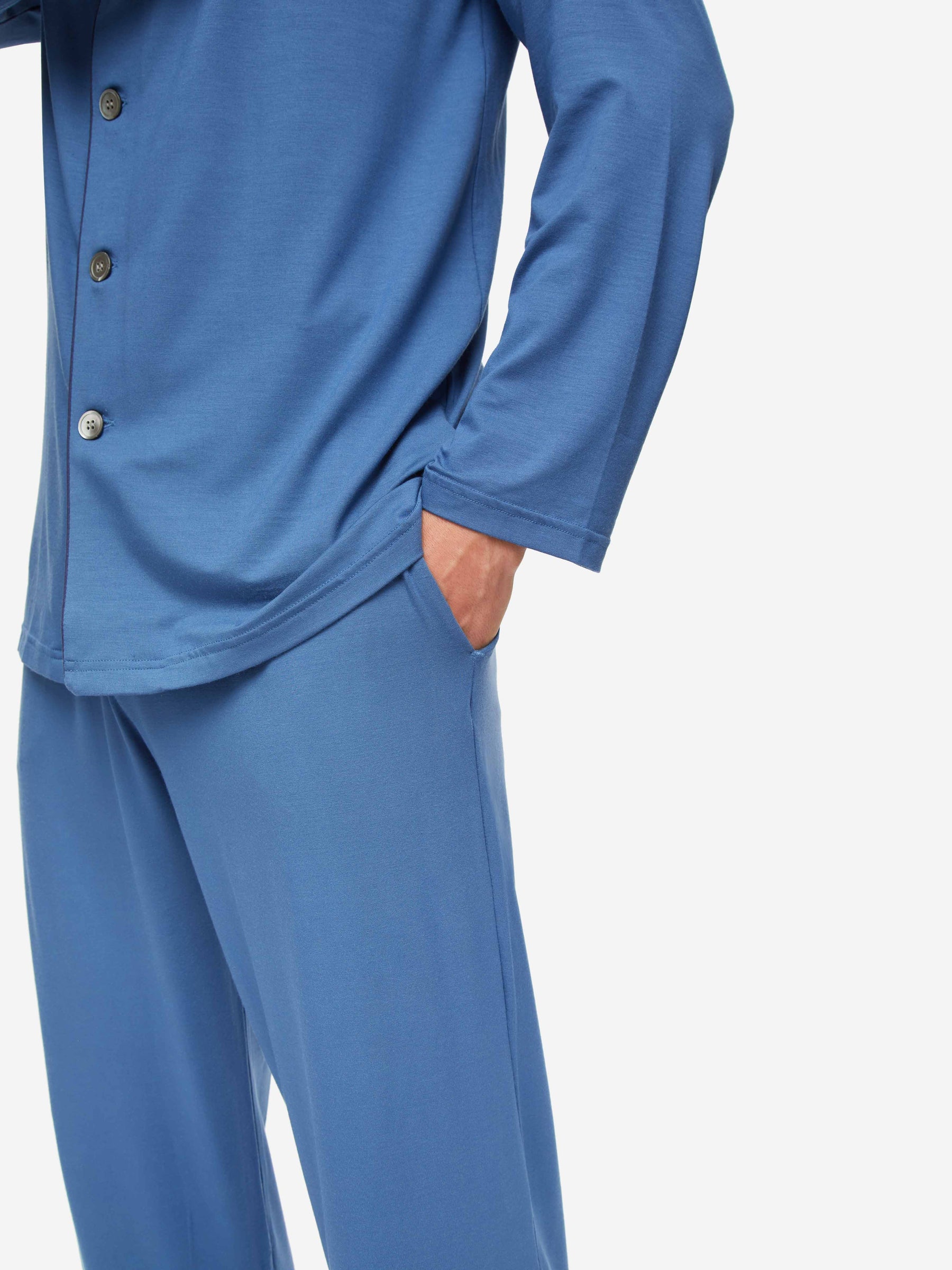 Men's Pyjamas Basel Micro Modal Stretch Storm Blue