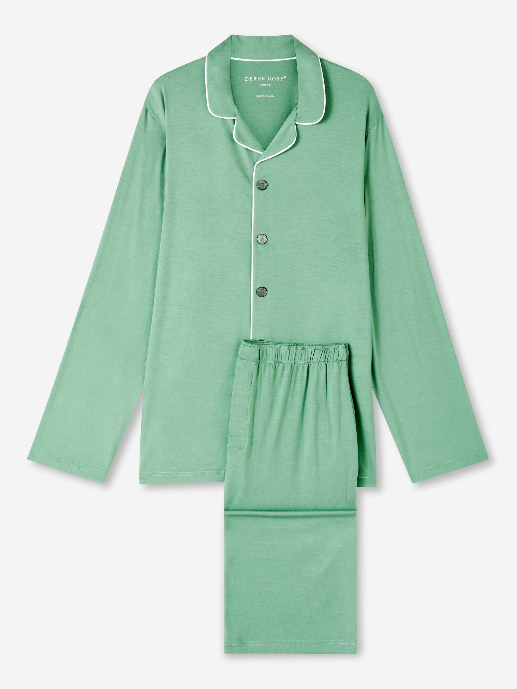 Men's Pyjamas Basel Micro Modal Stretch Sage Green