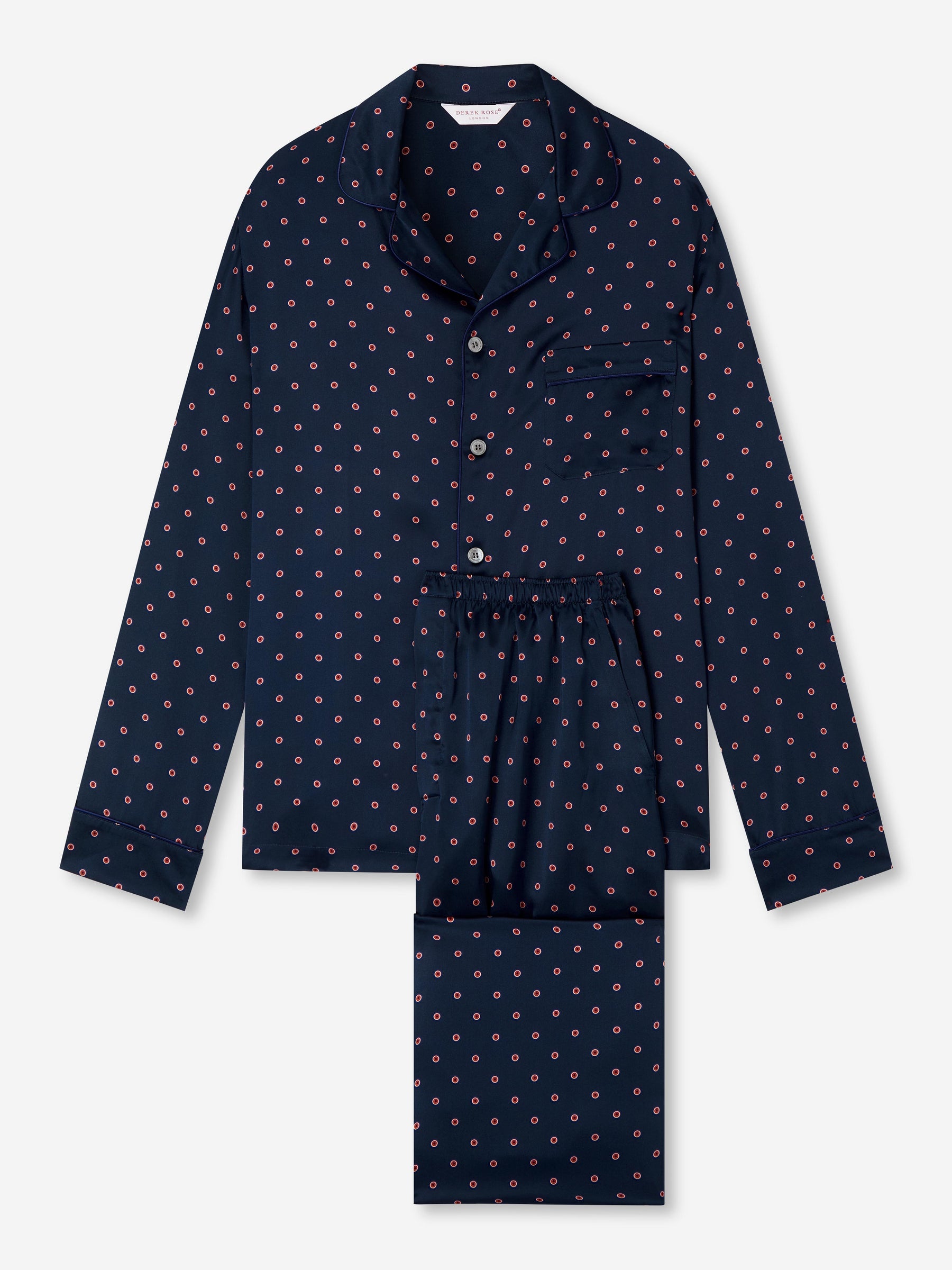 Men's Pyjamas Brindisi 79 Silk Satin Navy