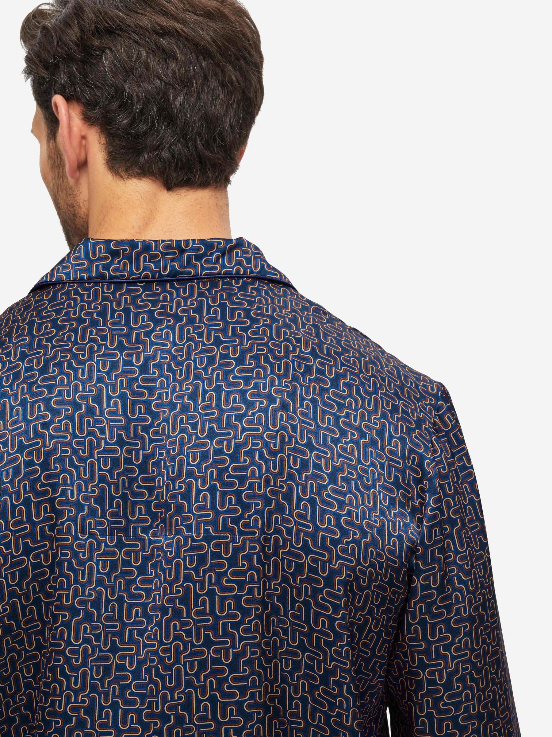 Men's Pyjamas Brindisi 80 Silk Satin Navy