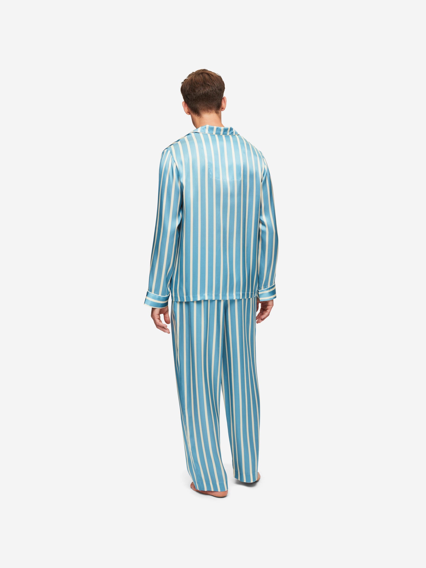 Men's Pyjamas Brindisi 88 Silk Satin Blue