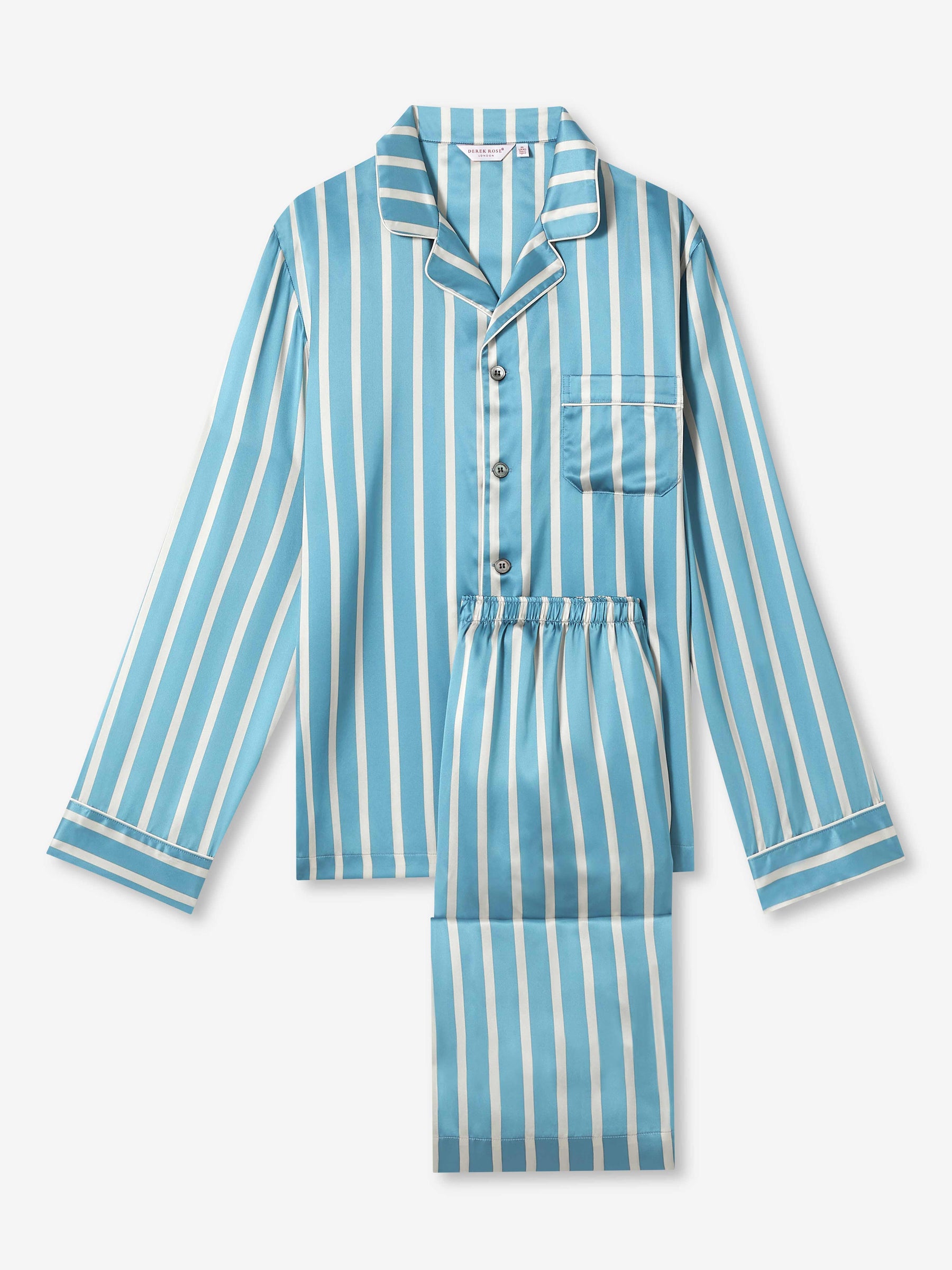 Men's Pyjamas Brindisi 88 Silk Satin Blue