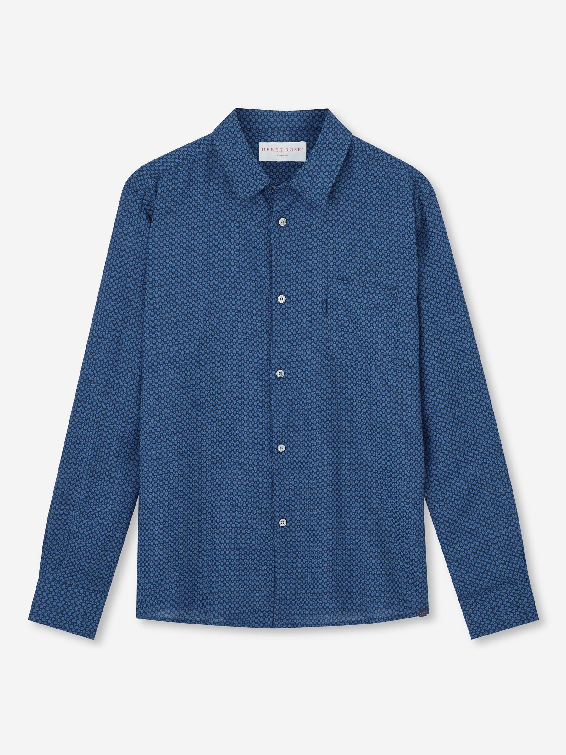 Men's Shirt Milan 16 Linen Navy