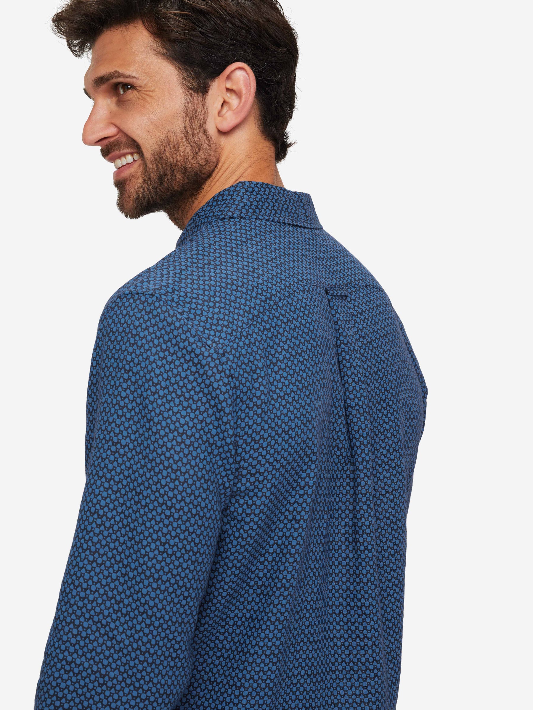 Men's Shirt Milan 16 Linen Navy