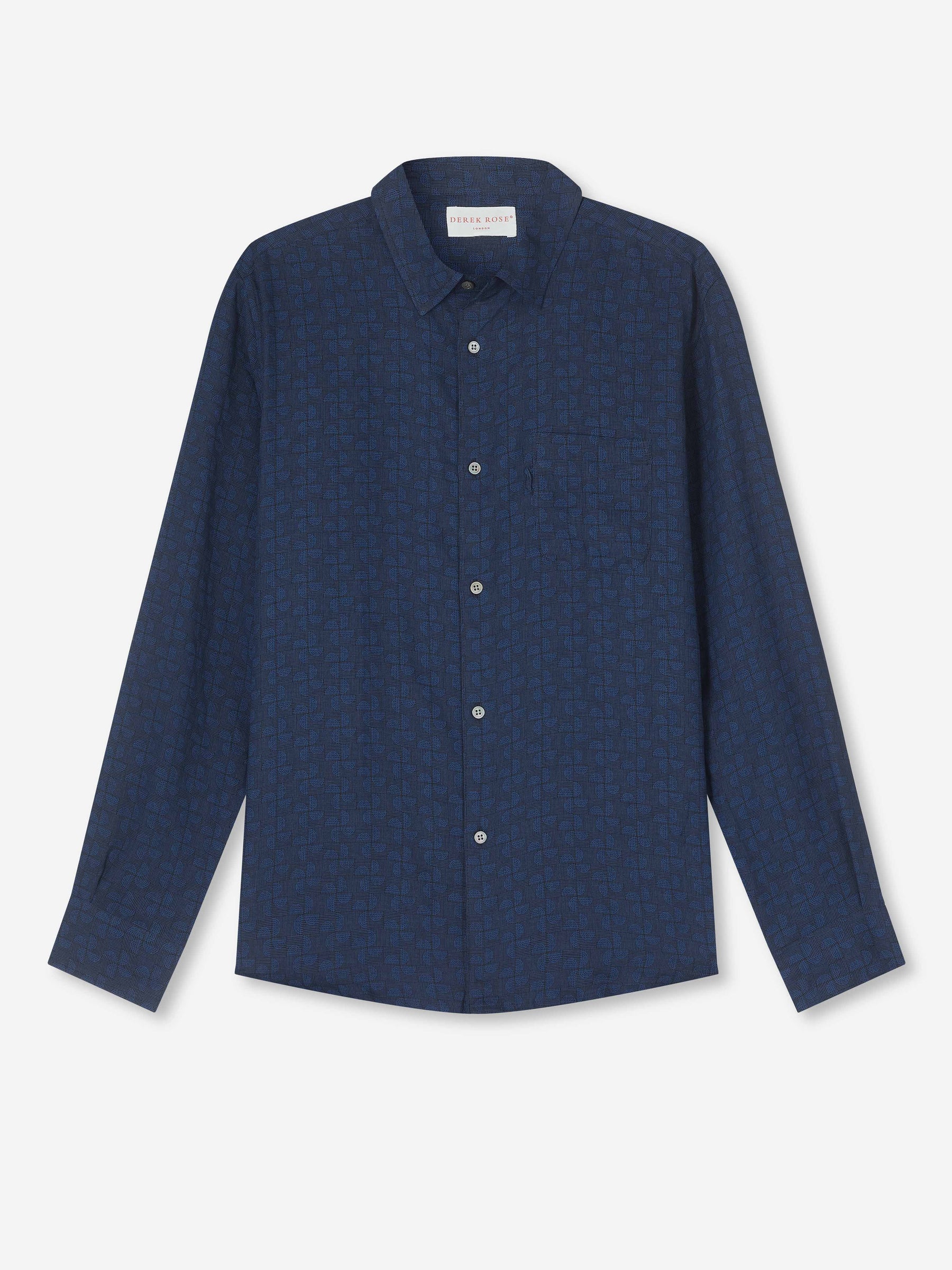 Men's Shirt Milan 17 Linen Navy