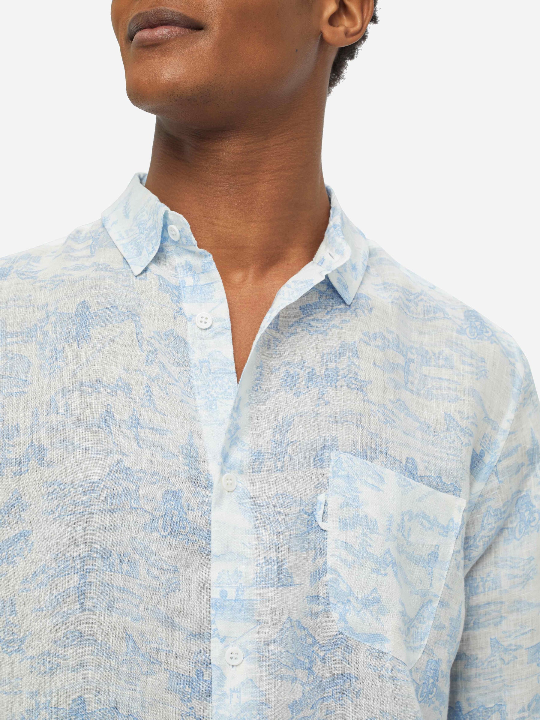 Men's Shirt Milan 18 Linen White