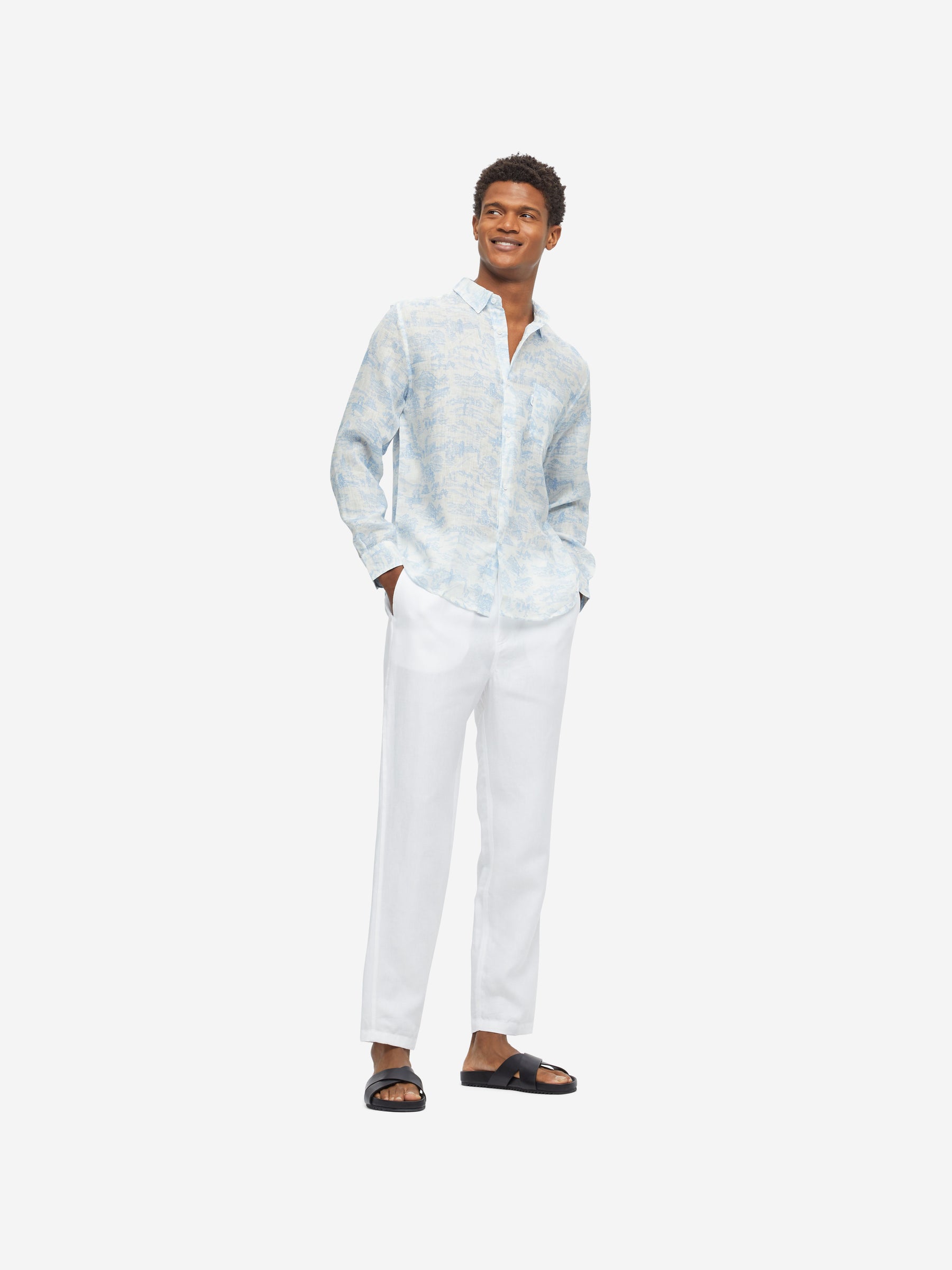 Men's Shirt Milan 18 Linen White