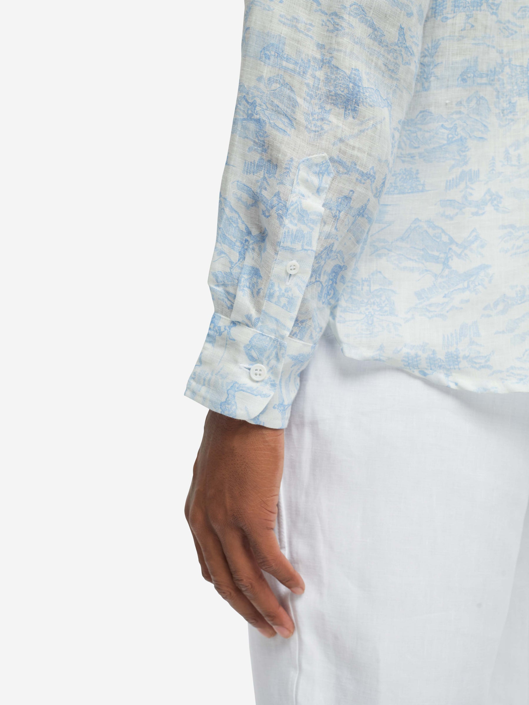 Men's Shirt Milan 18 Linen White