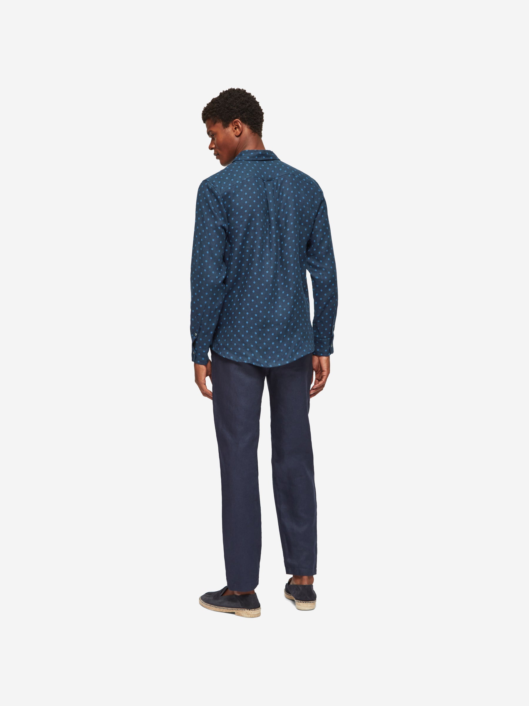 Men's Shirt Milan 19 Linen Navy