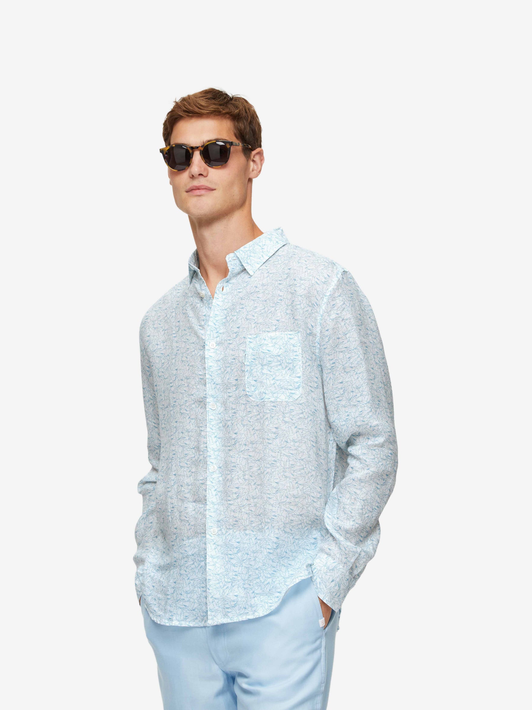 Men's Shirt Milan 20 Linen White
