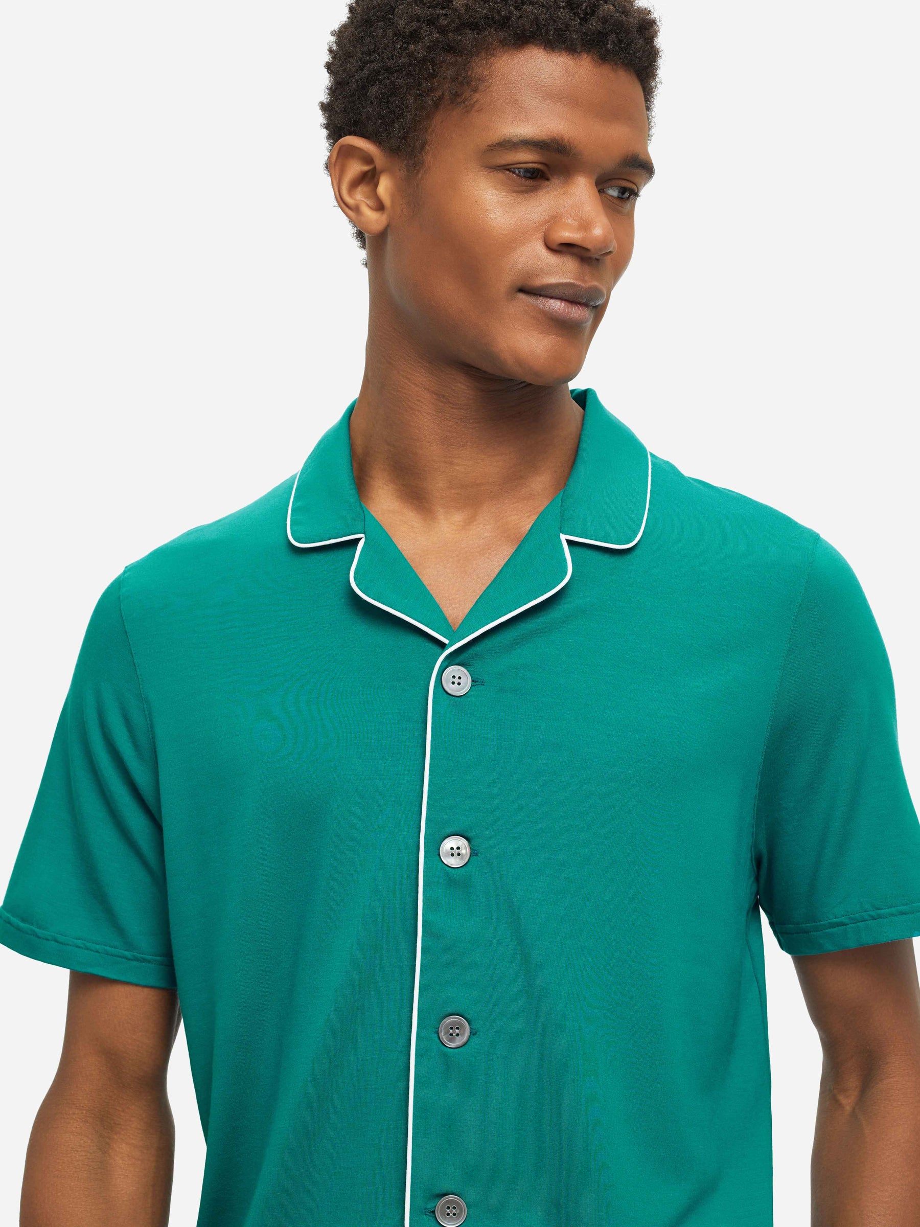 Men's Short Pyjamas Basel Micro Modal Stretch Jungle Green