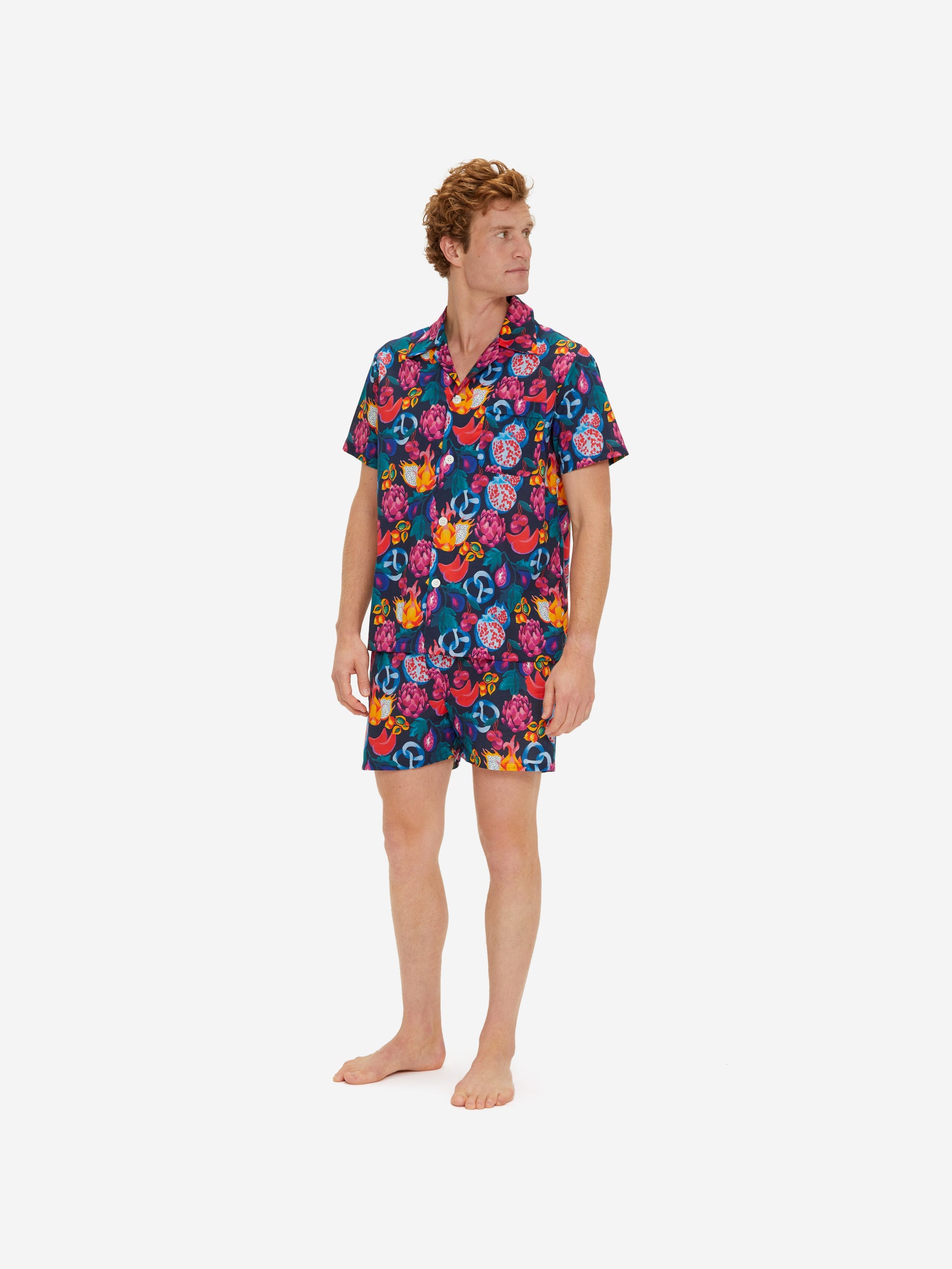 Men's Short Pyjamas Ledbury 50 Cotton Batiste Navy