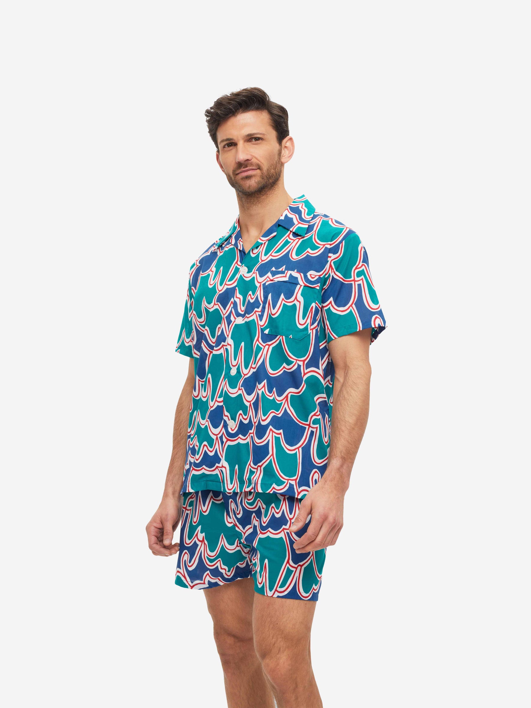 Men's Short Pyjamas Ledbury 54 Cotton Batiste Multi