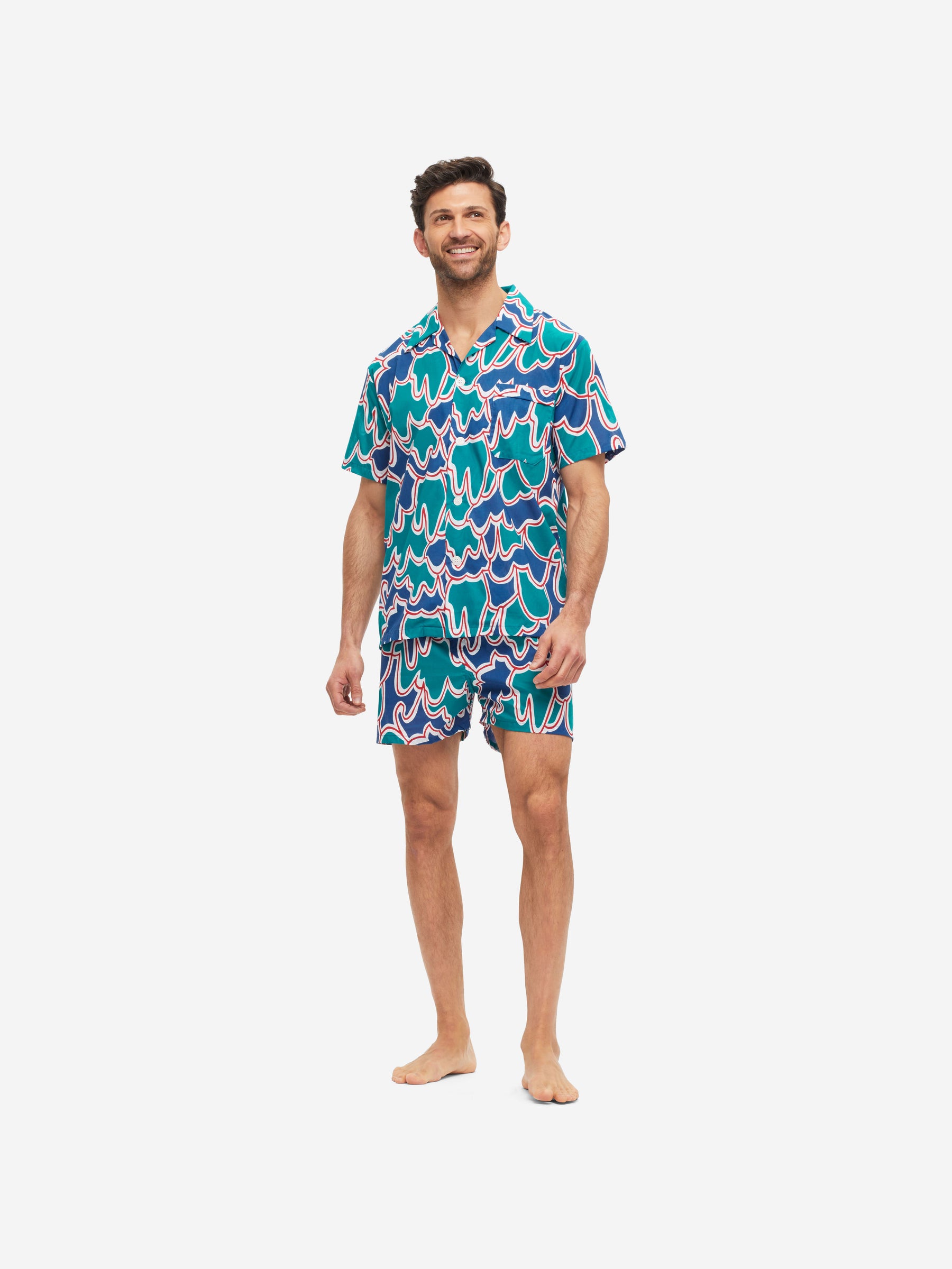 Men's Short Pyjamas Ledbury 54 Cotton Batiste Multi