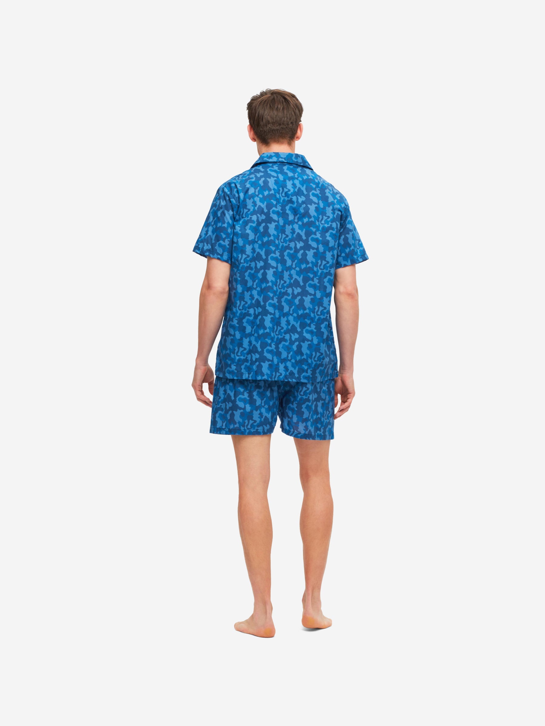 Men's Short Pyjamas Ledbury 55 Cotton Batiste Blue