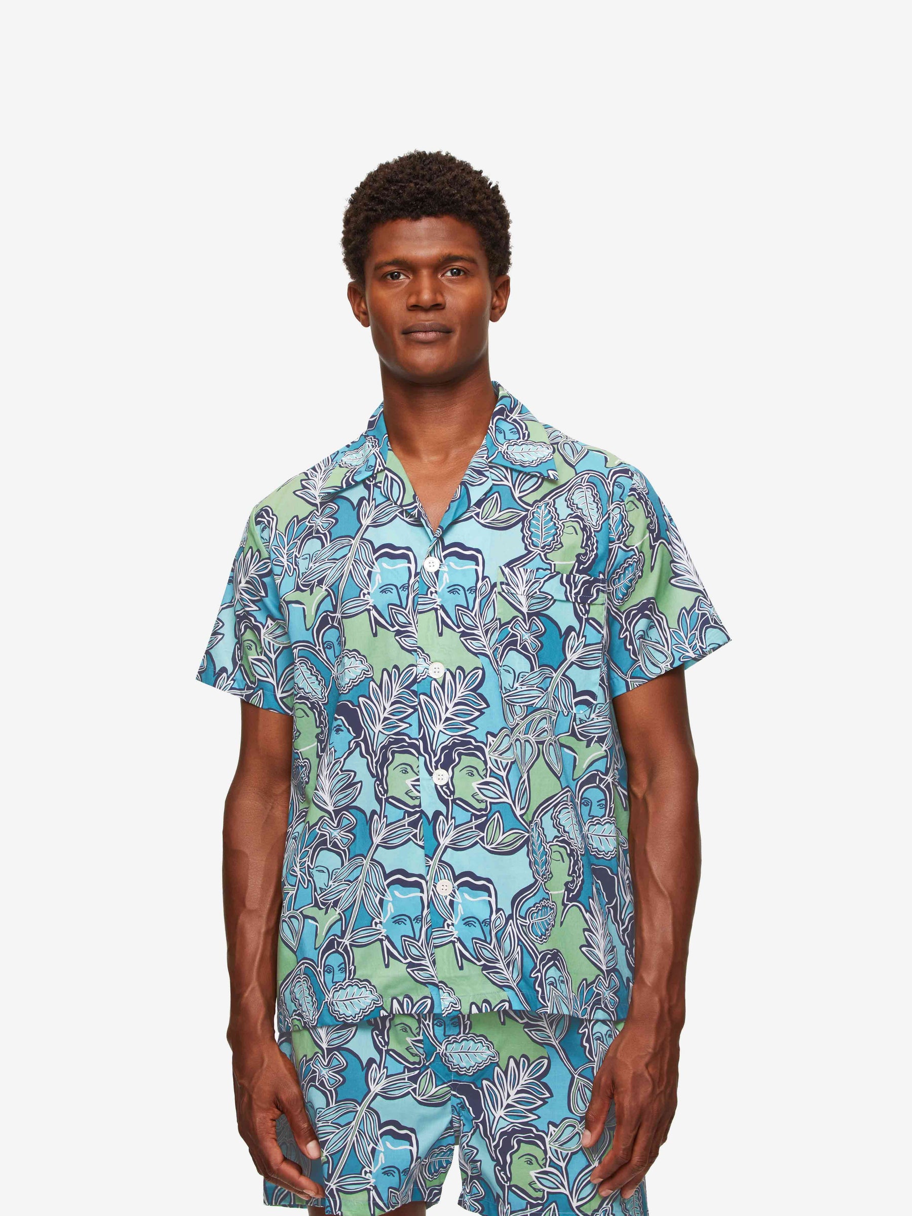Men's Short Pyjamas Ledbury 57 Cotton Batiste Multi