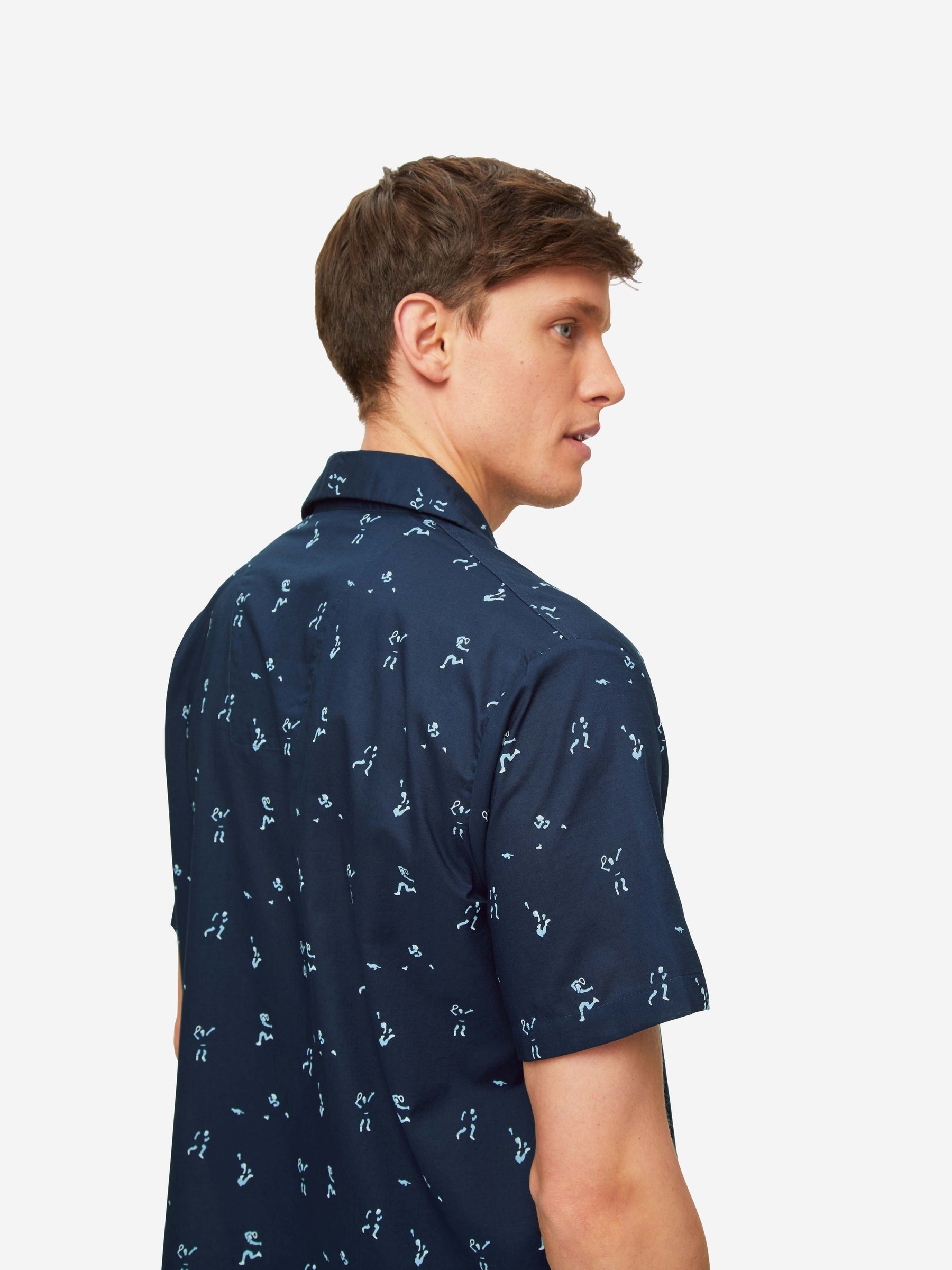 Men's Short Pyjamas Nelson 91 Cotton Batiste Navy