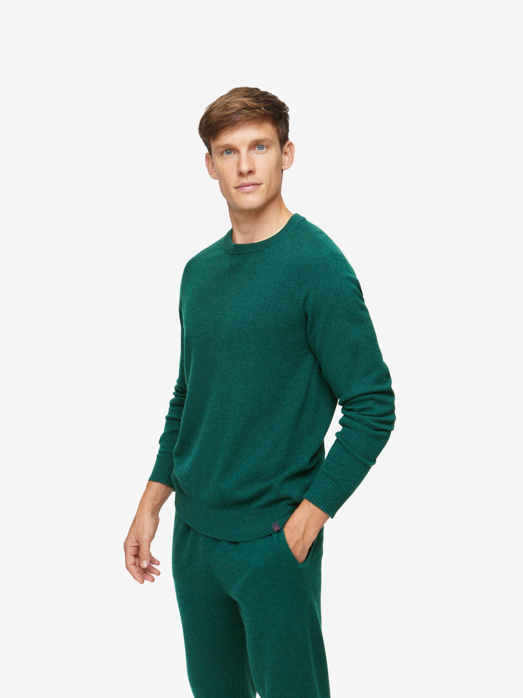 Men's Sweater Finley Cashmere Dark Green Heather