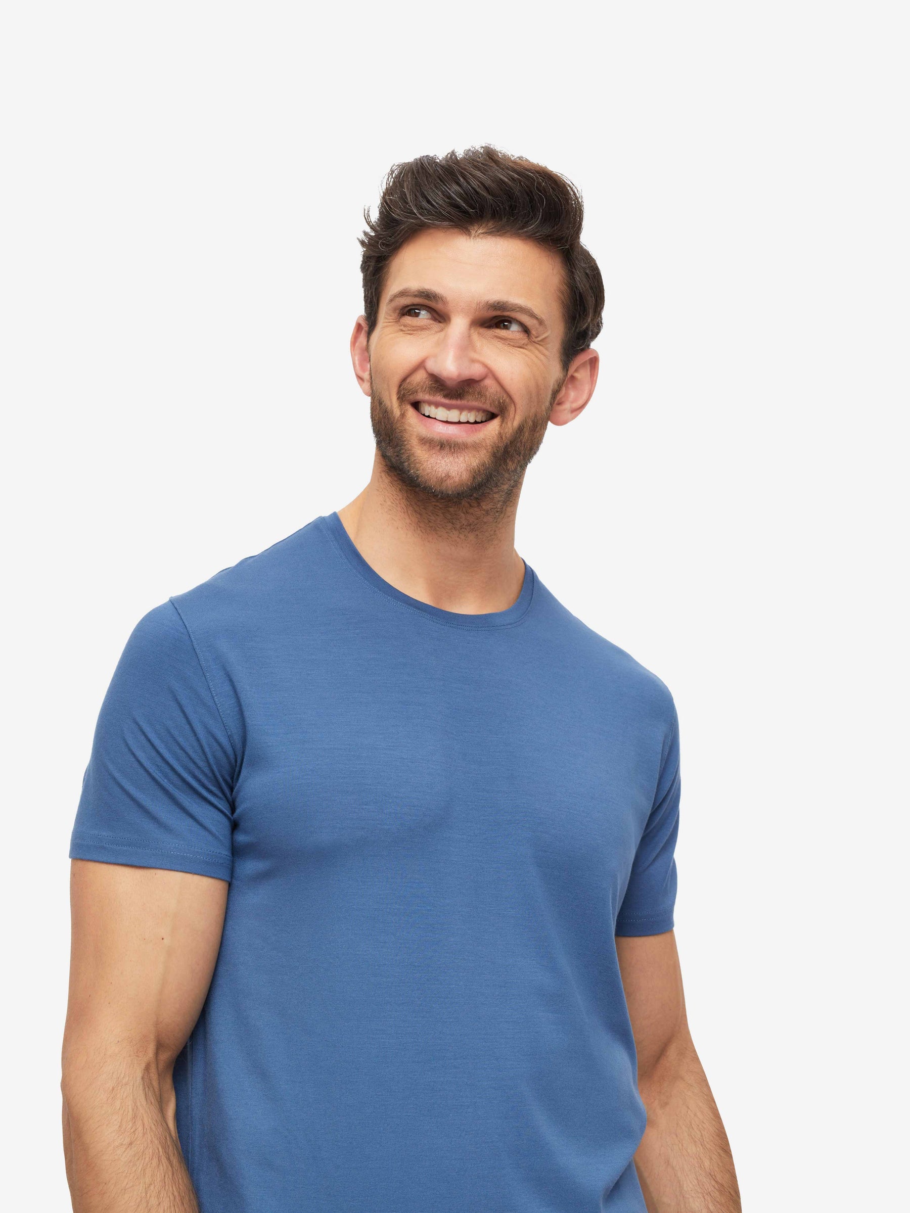 Men's T-Shirt Basel Micro Modal Stretch Storm Blue