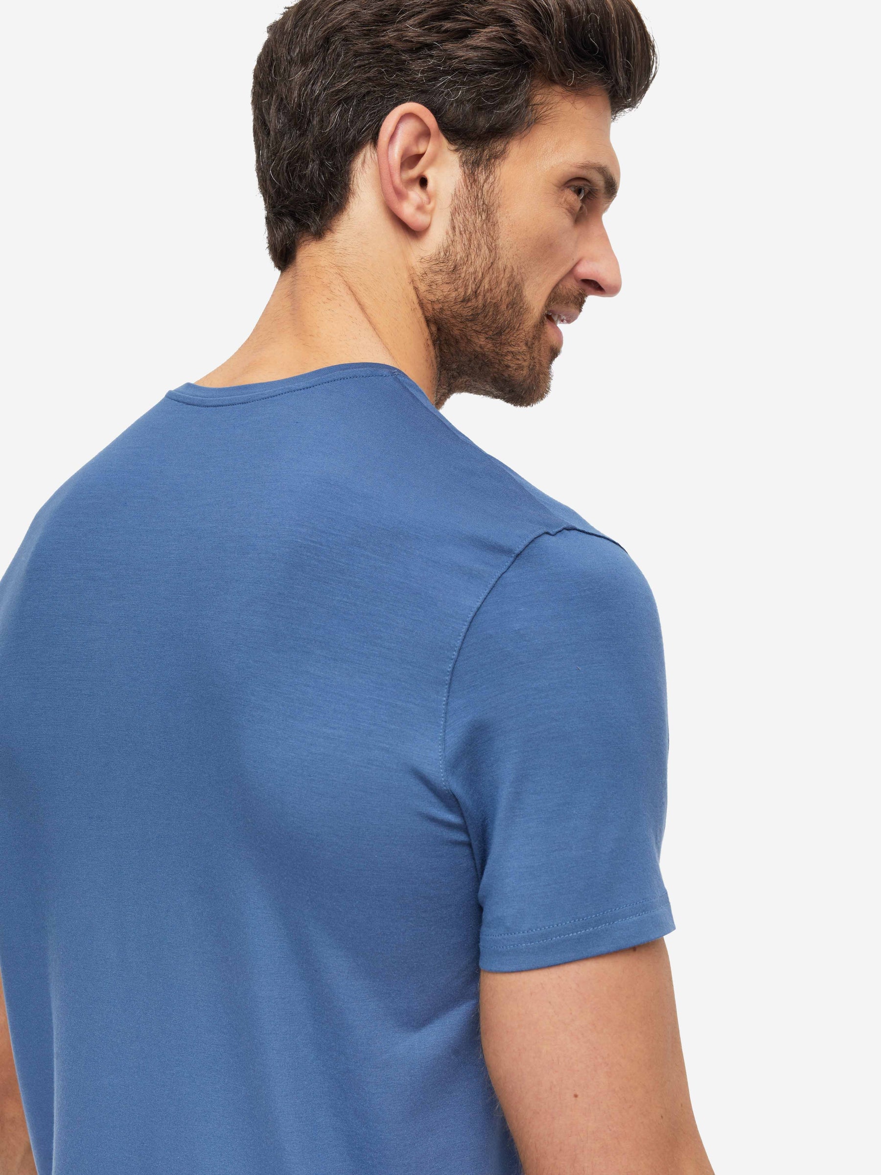 Men's T-Shirt Basel Micro Modal Stretch Storm Blue