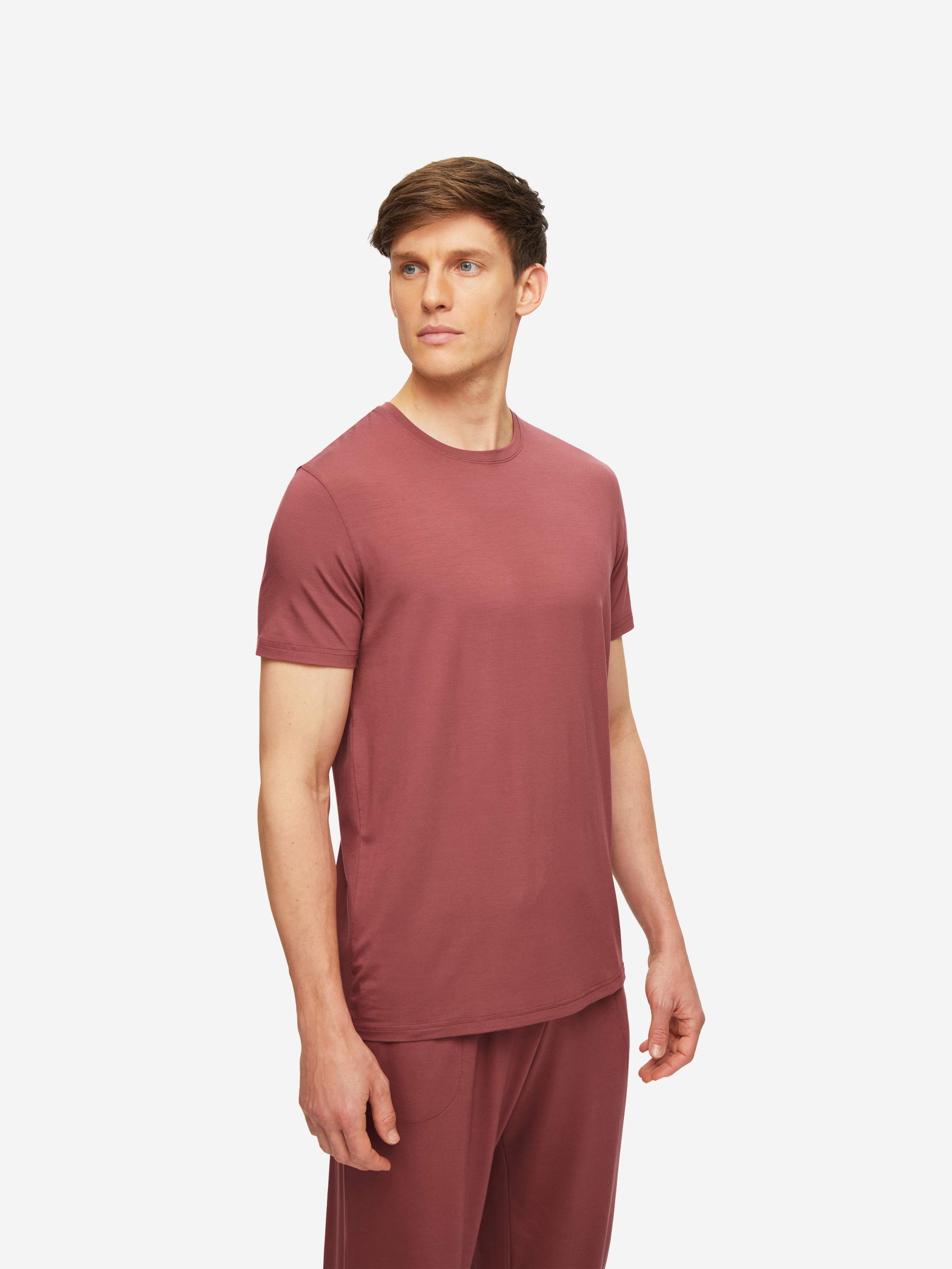 Men's T-Shirt Basel Micro Modal Stretch Brown
