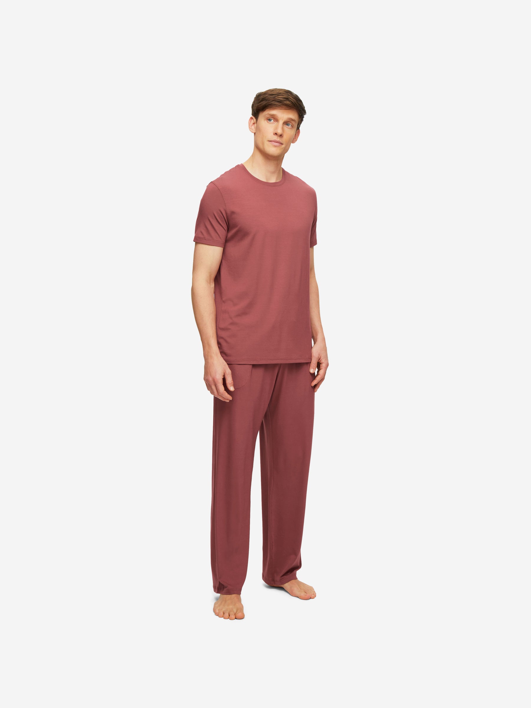 Men's T-Shirt Basel Micro Modal Stretch Brown