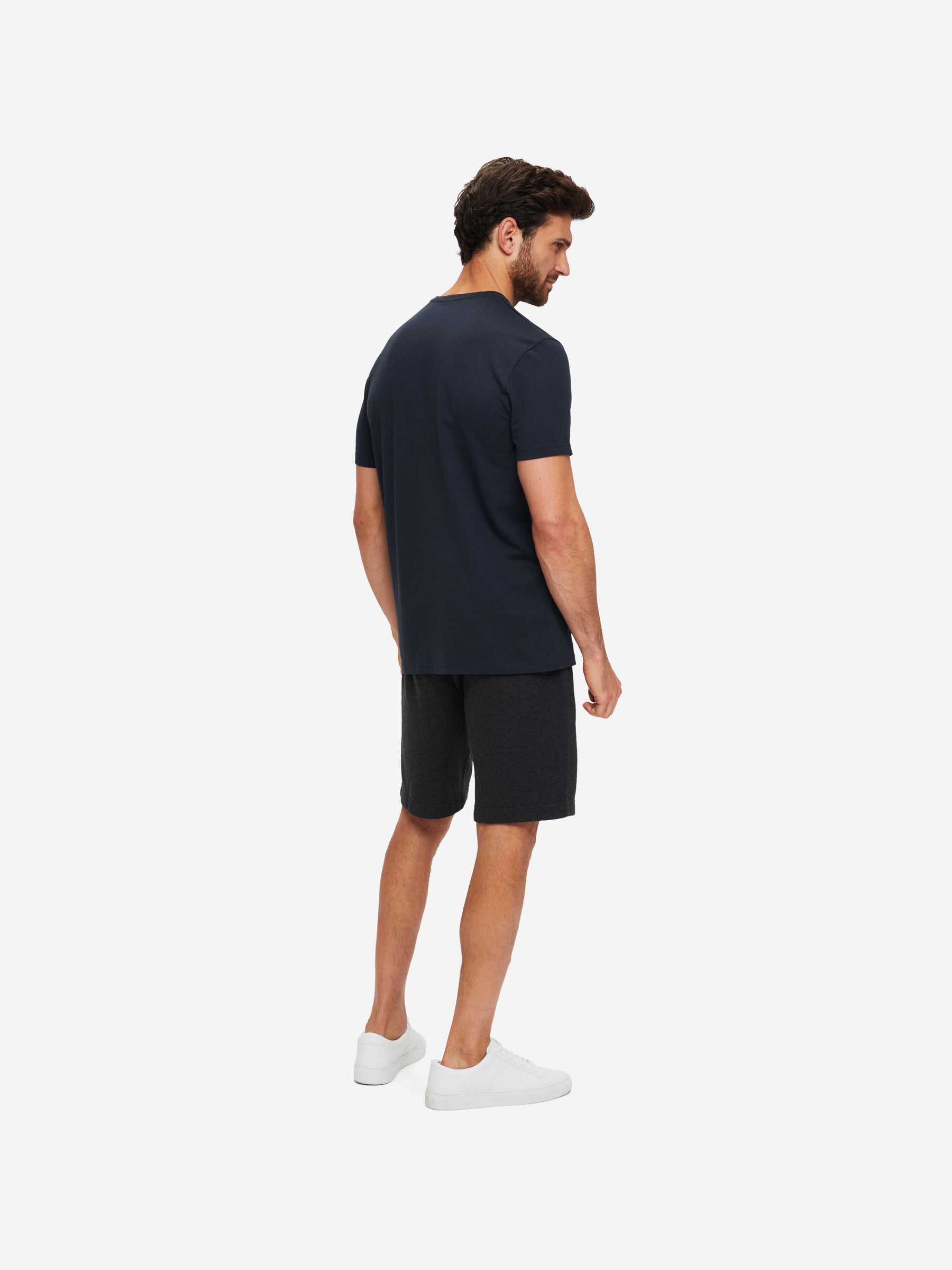 Men's T-Shirt Ramsay 2 Pique Cotton Tencel Navy