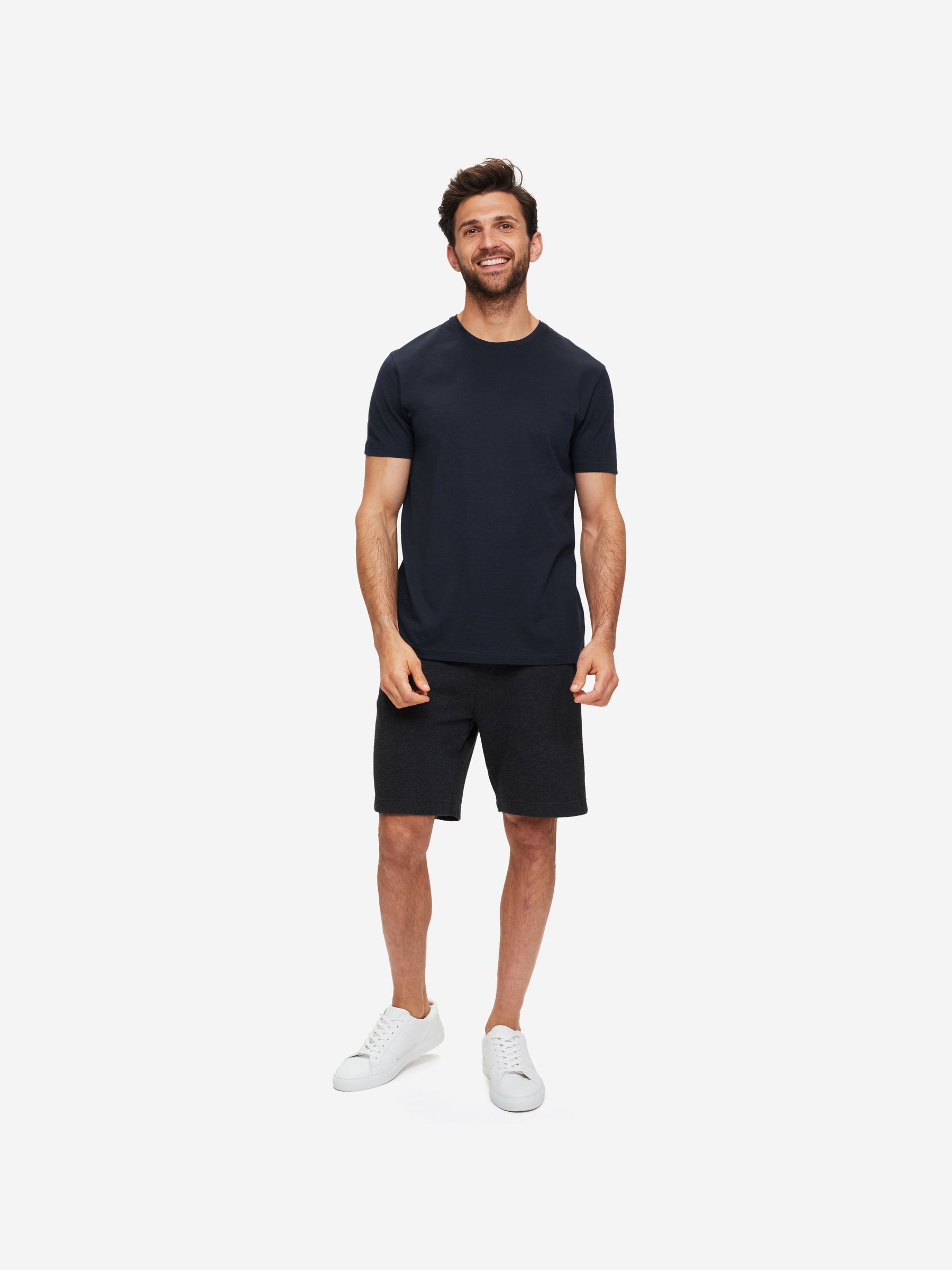 Men's T-Shirt Ramsay 2 Pique Cotton Tencel Navy