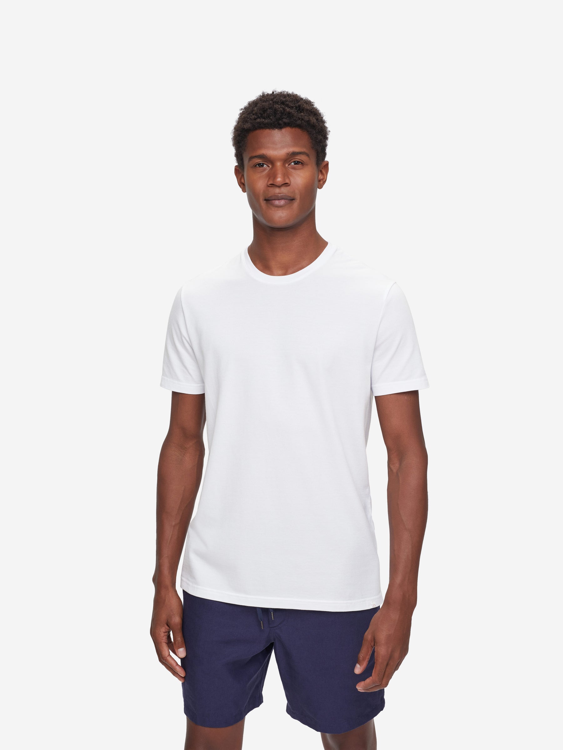 Men's T-Shirt Ramsay Pique Cotton Tencel White