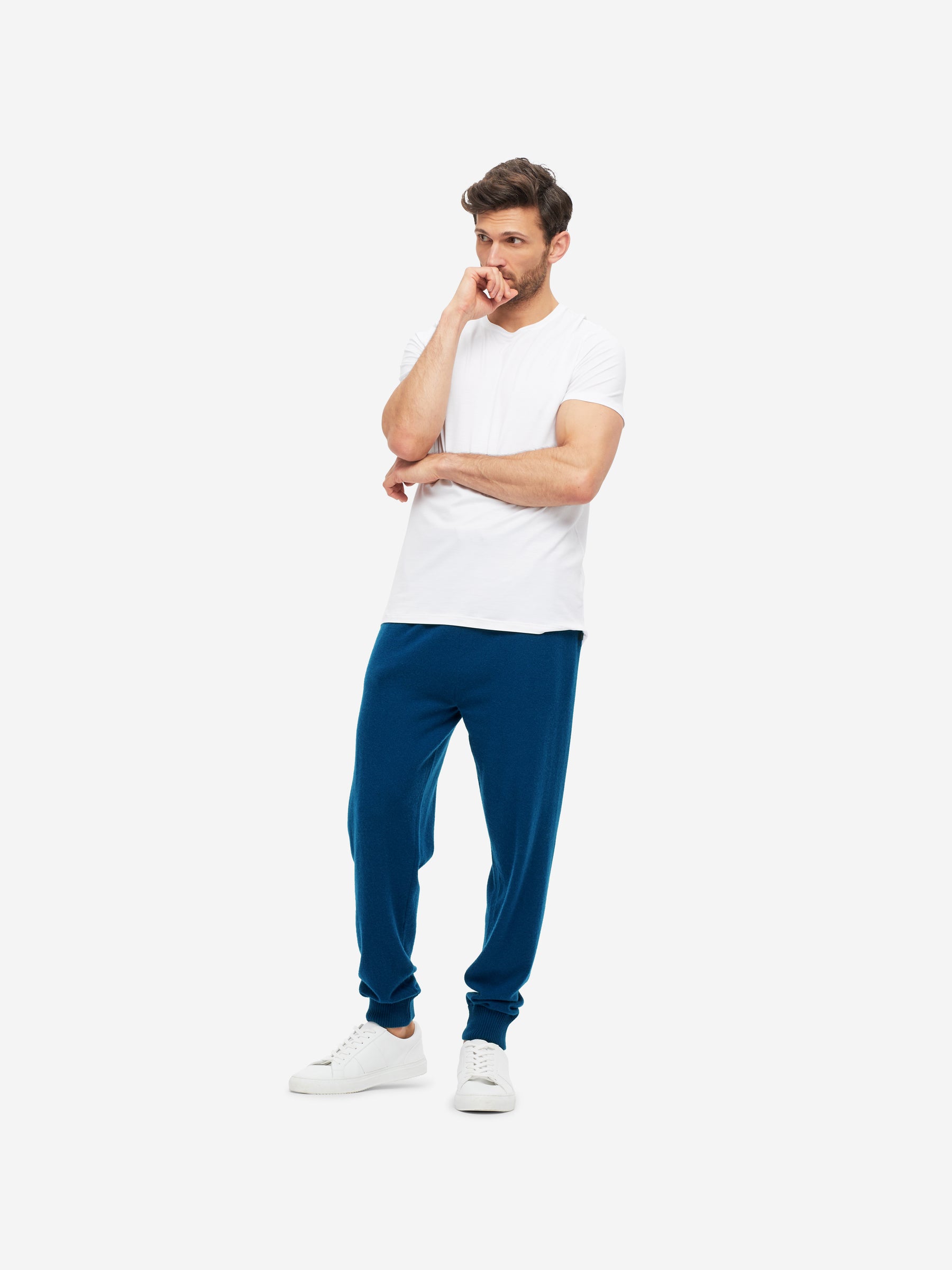 Men's Track Pants Finley Cashmere Ocean Blue