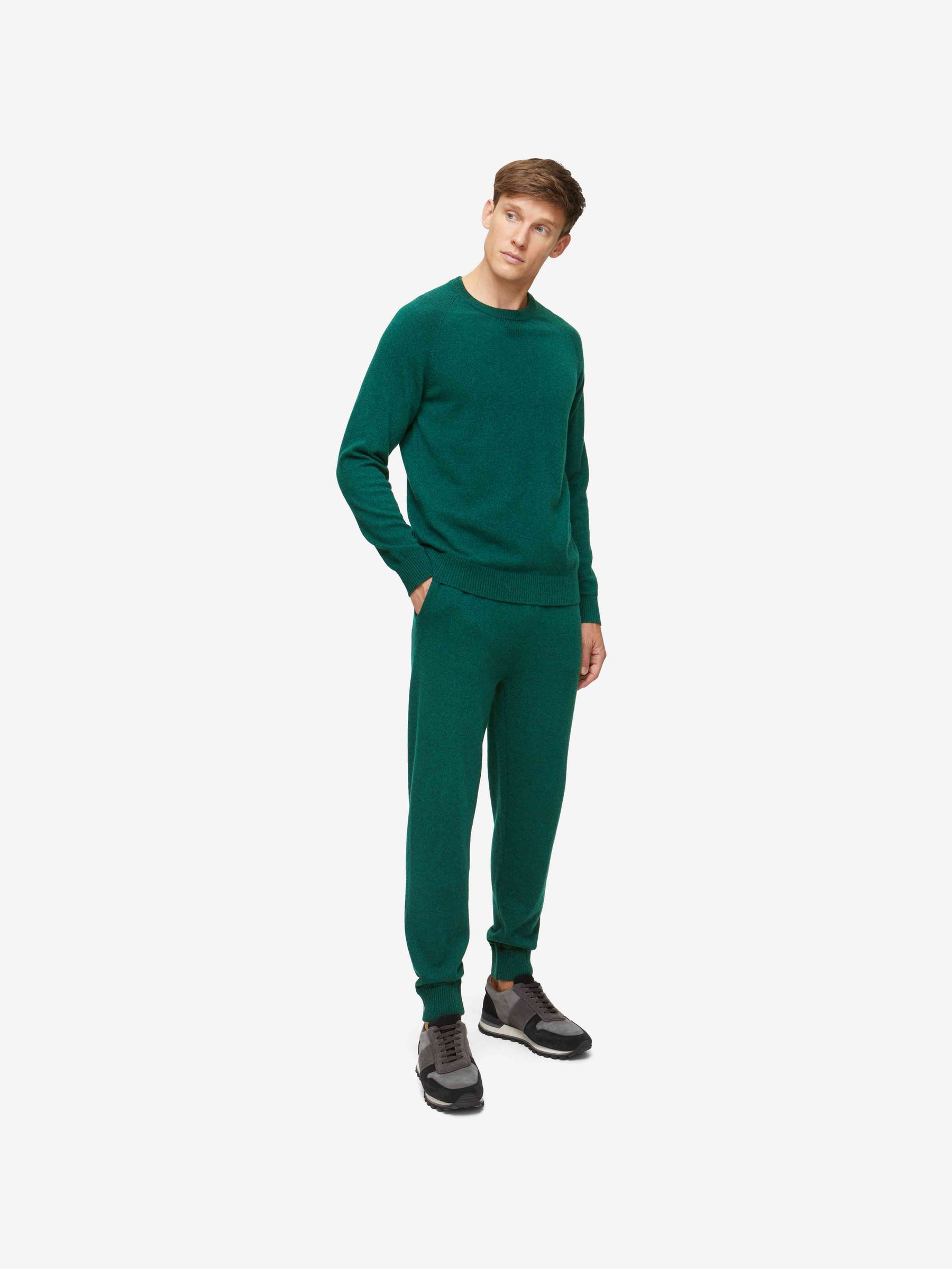 Men's Track Pants Finley Cashmere Dark Green Heather