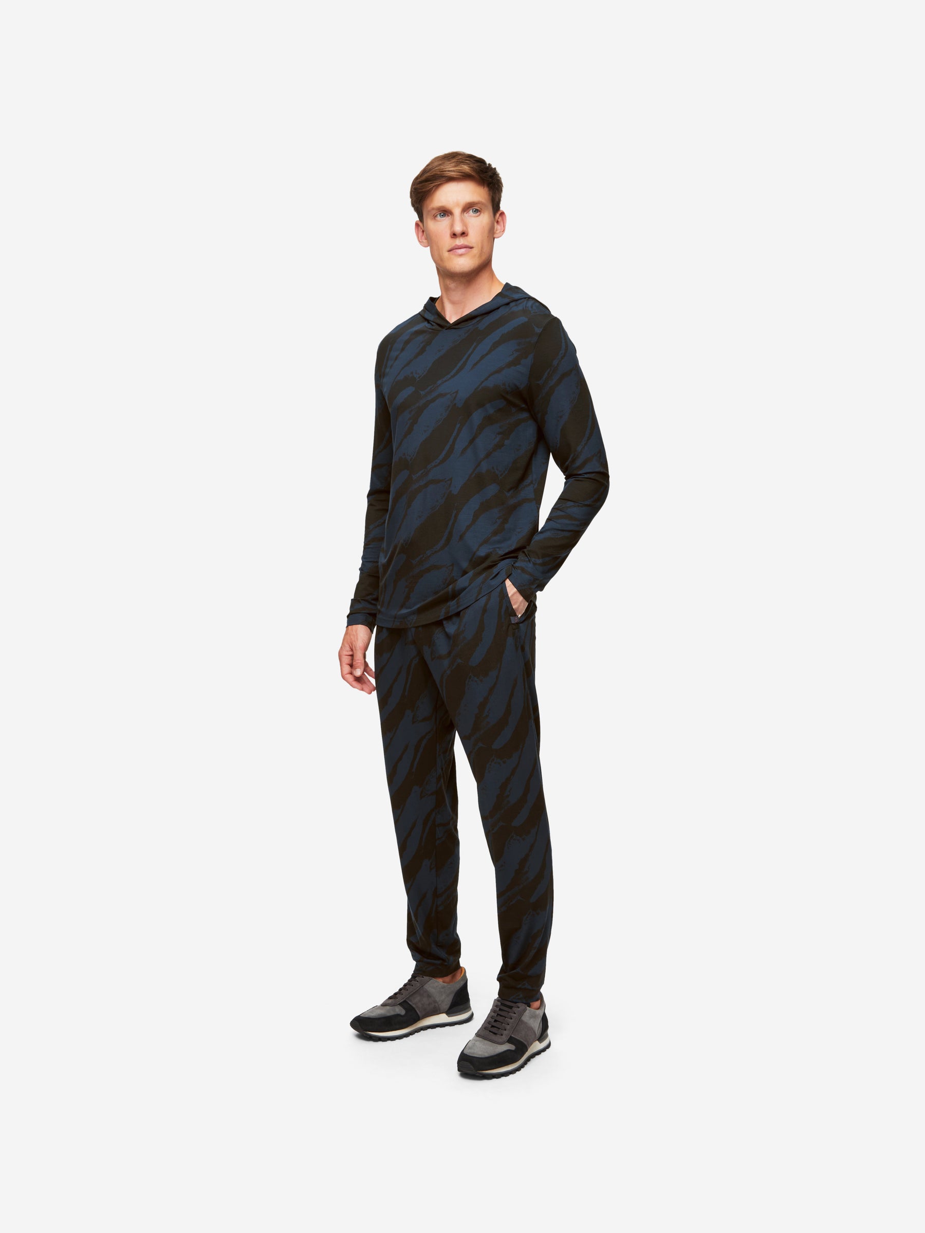 Men's Track Pants London 8 Micro Modal Navy