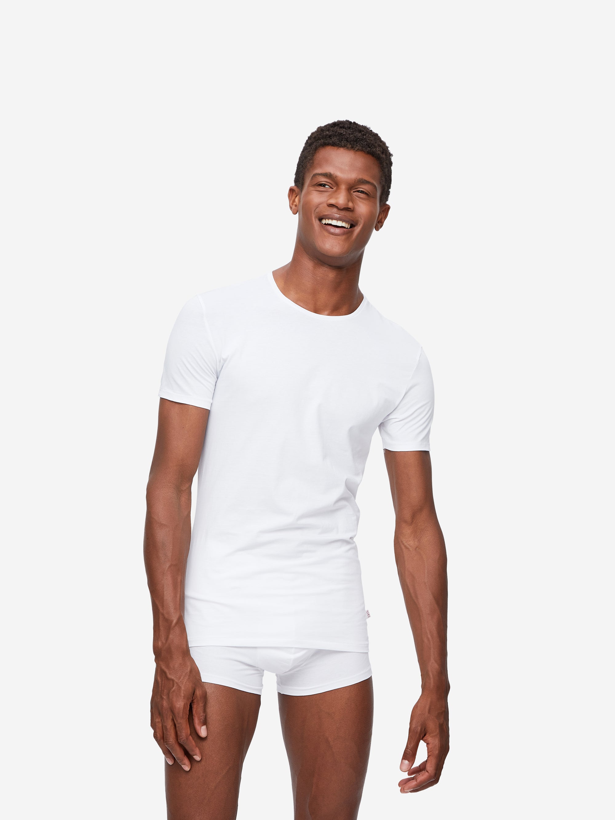 Mens Underwear T-Shirt Pima Cotton White
